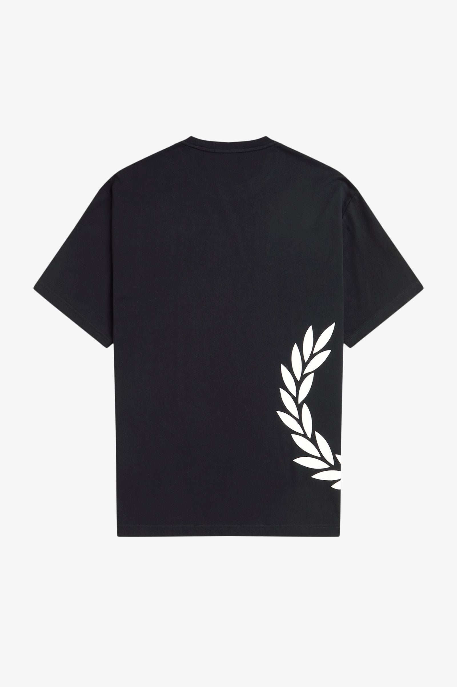 Fred Perry Textured Laurel Wreath T-Shirt - Black