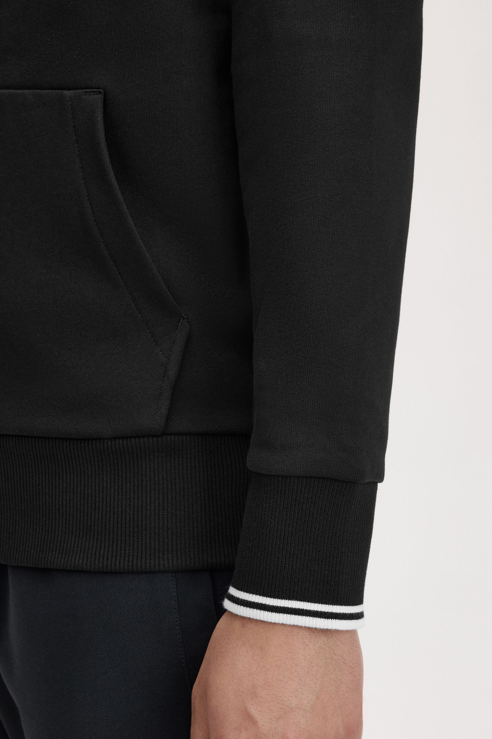 Tipped Hooded Sweatshirt Fred Perry AW25 - Black