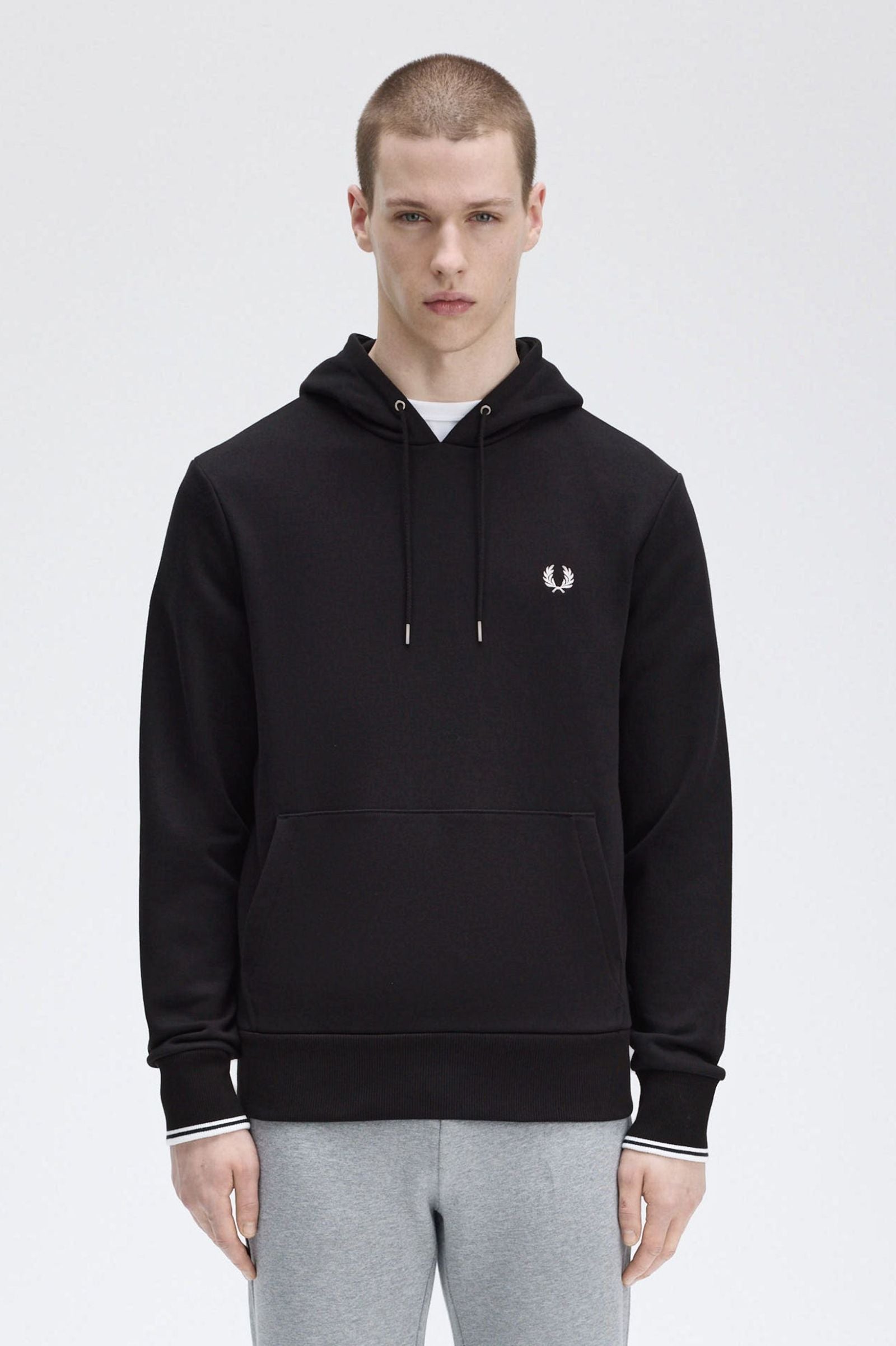 FP Tipped Hooded Sweatshirt Fred Perry - Black