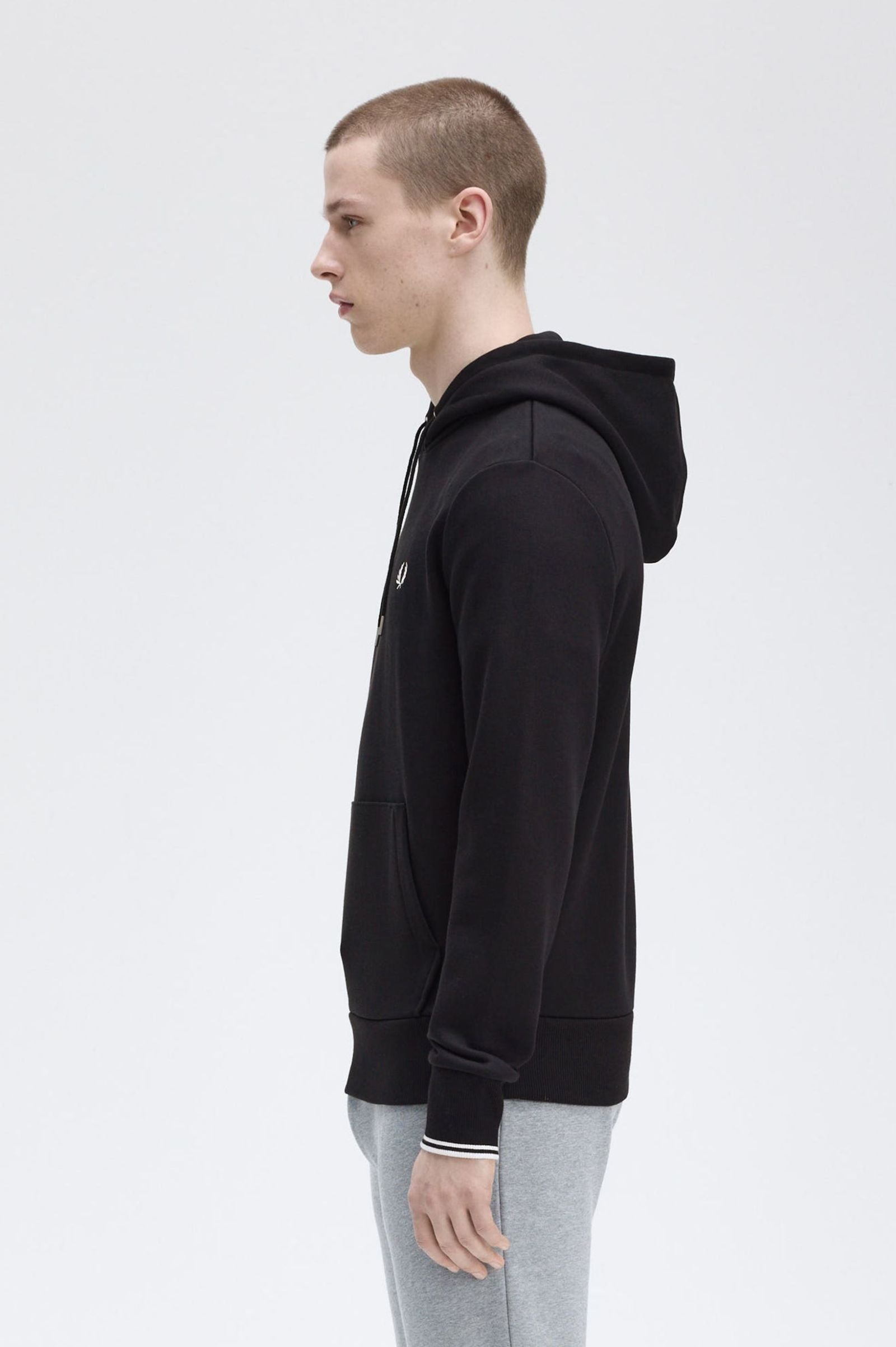 FP Tipped Hooded Sweatshirt Fred Perry - Black