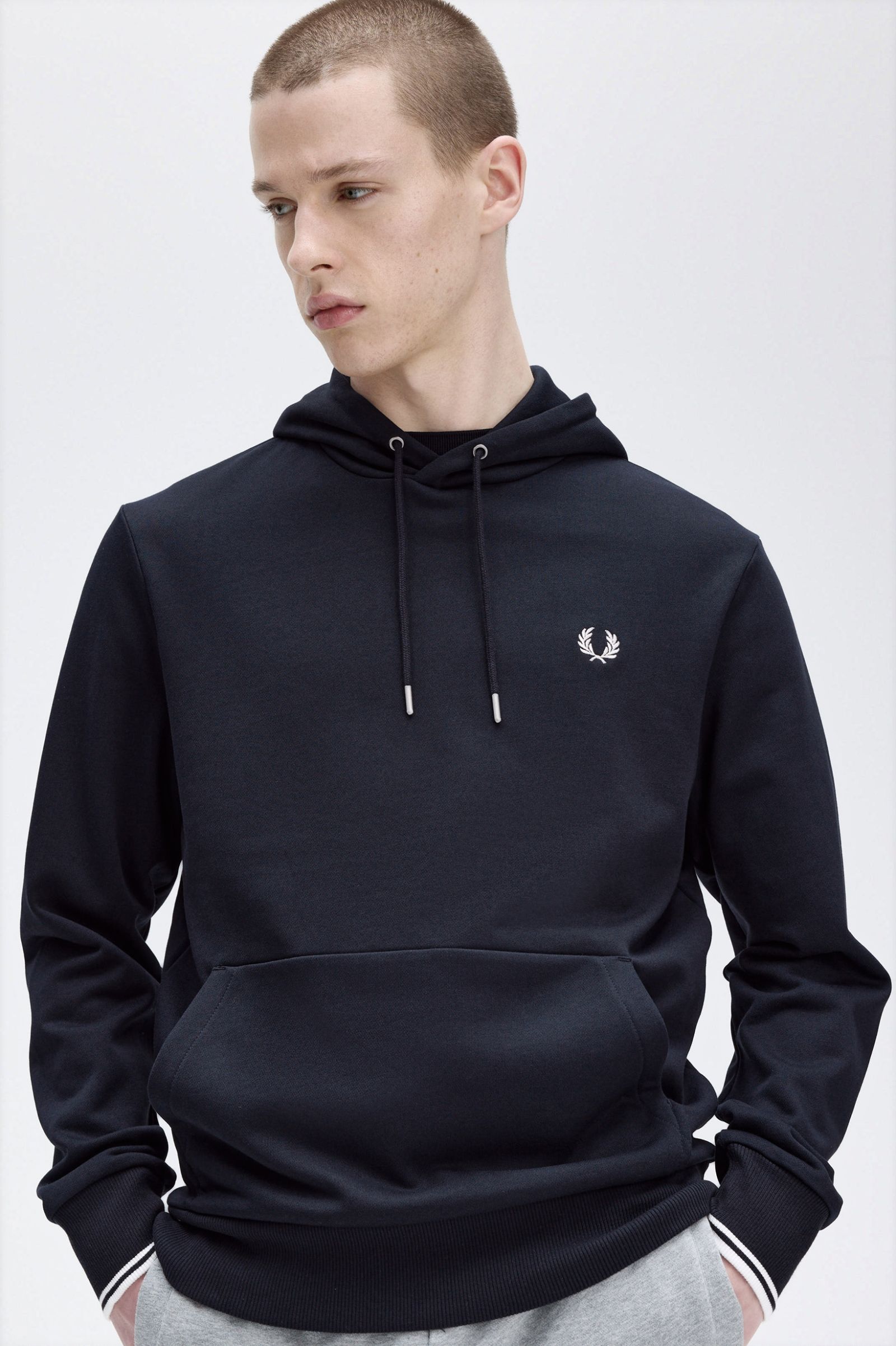 FP Tipped Hooded Sweatshirt Fred Perry - Navy