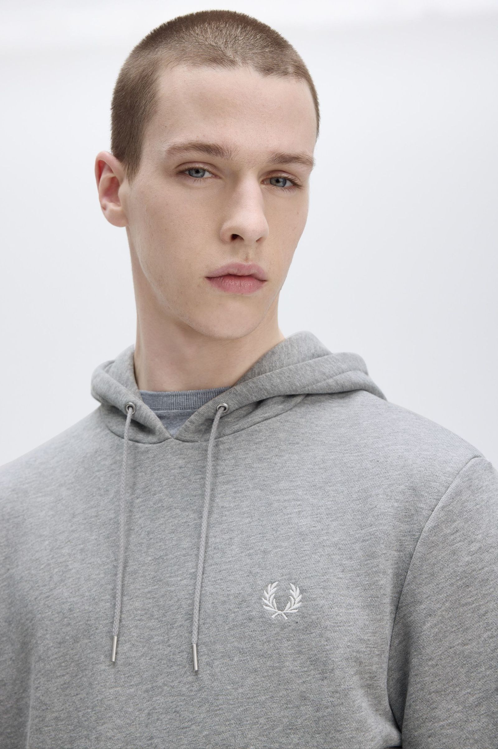 FP Tipped Hooded Sweatshirt Fred Perry - Steel Marl