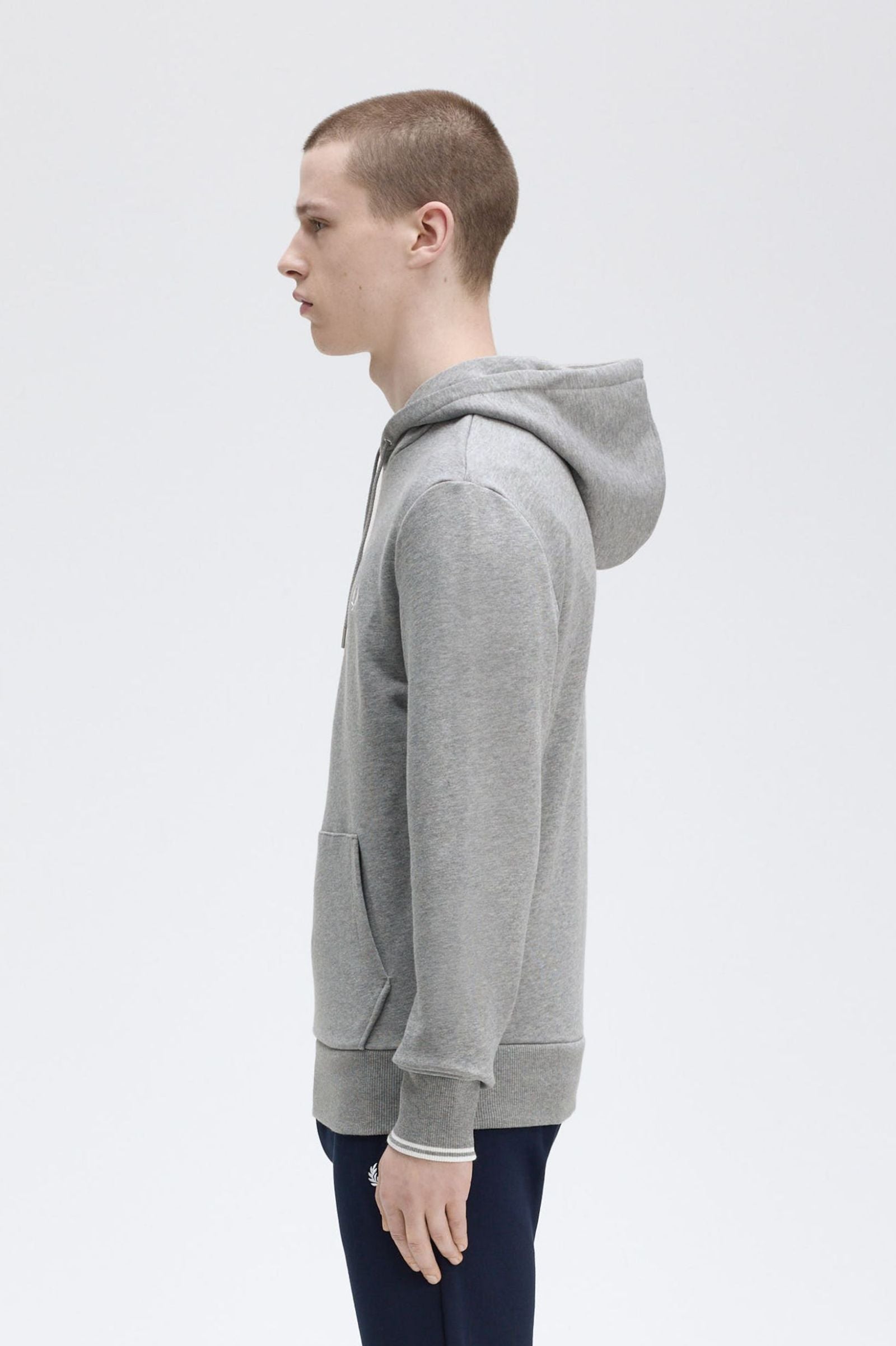 FP Tipped Hooded Sweatshirt Fred Perry - Steel Marl