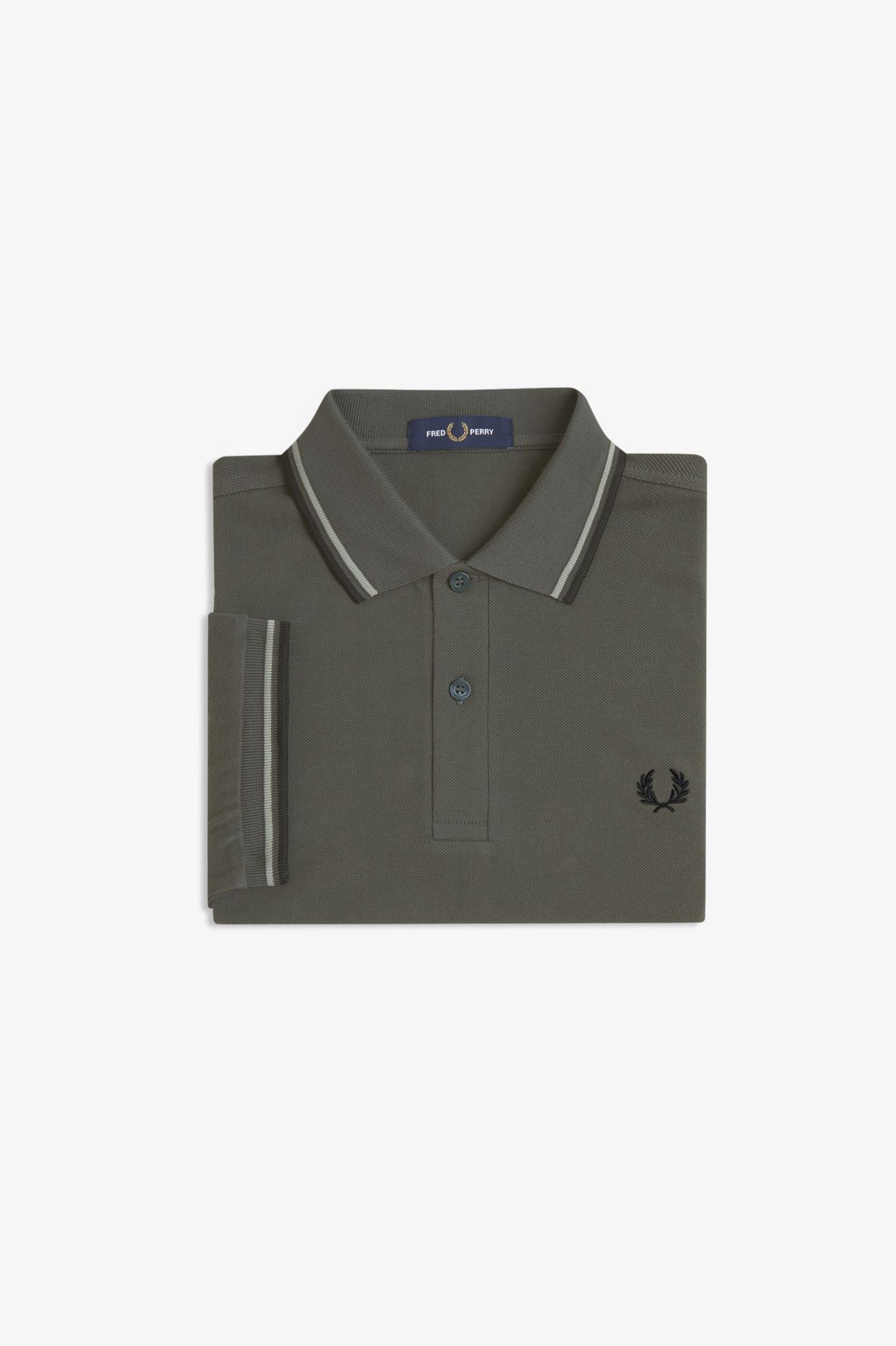 Fred Perry Twin Tipped Fred Perry Shirt - Field Green / Seagrass / Black