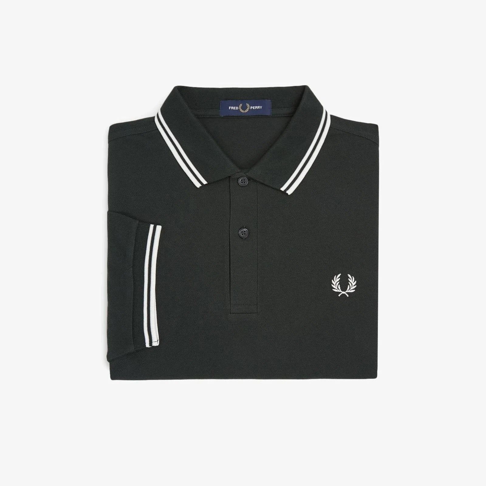 FP Twin Tipped Fred Perry Polo Shirt - Night Green / Snow White