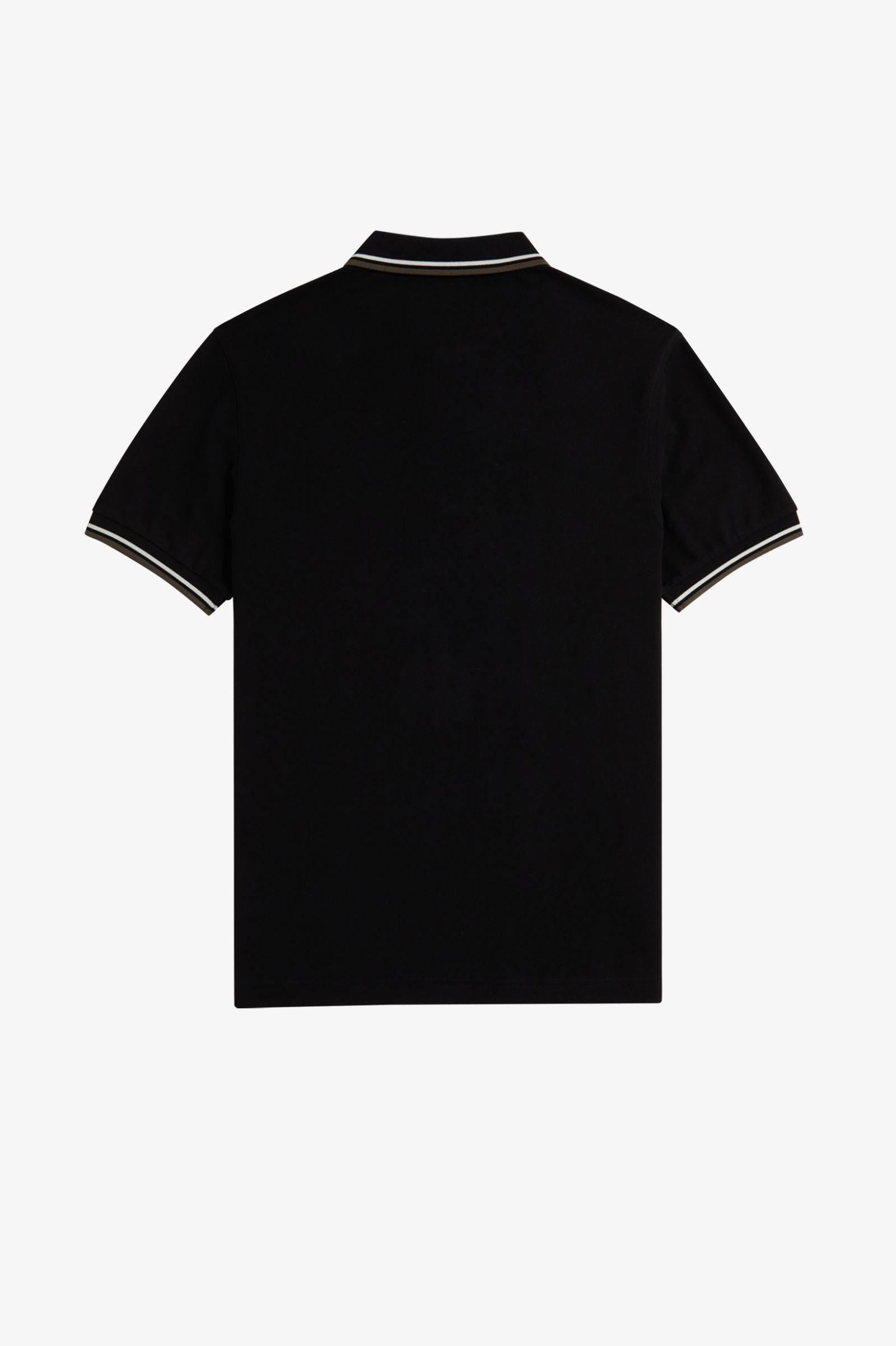 Twin Tipped Polo Fred Perry Shirt AW25 - Black / Ecru / Laurel Wreath Green