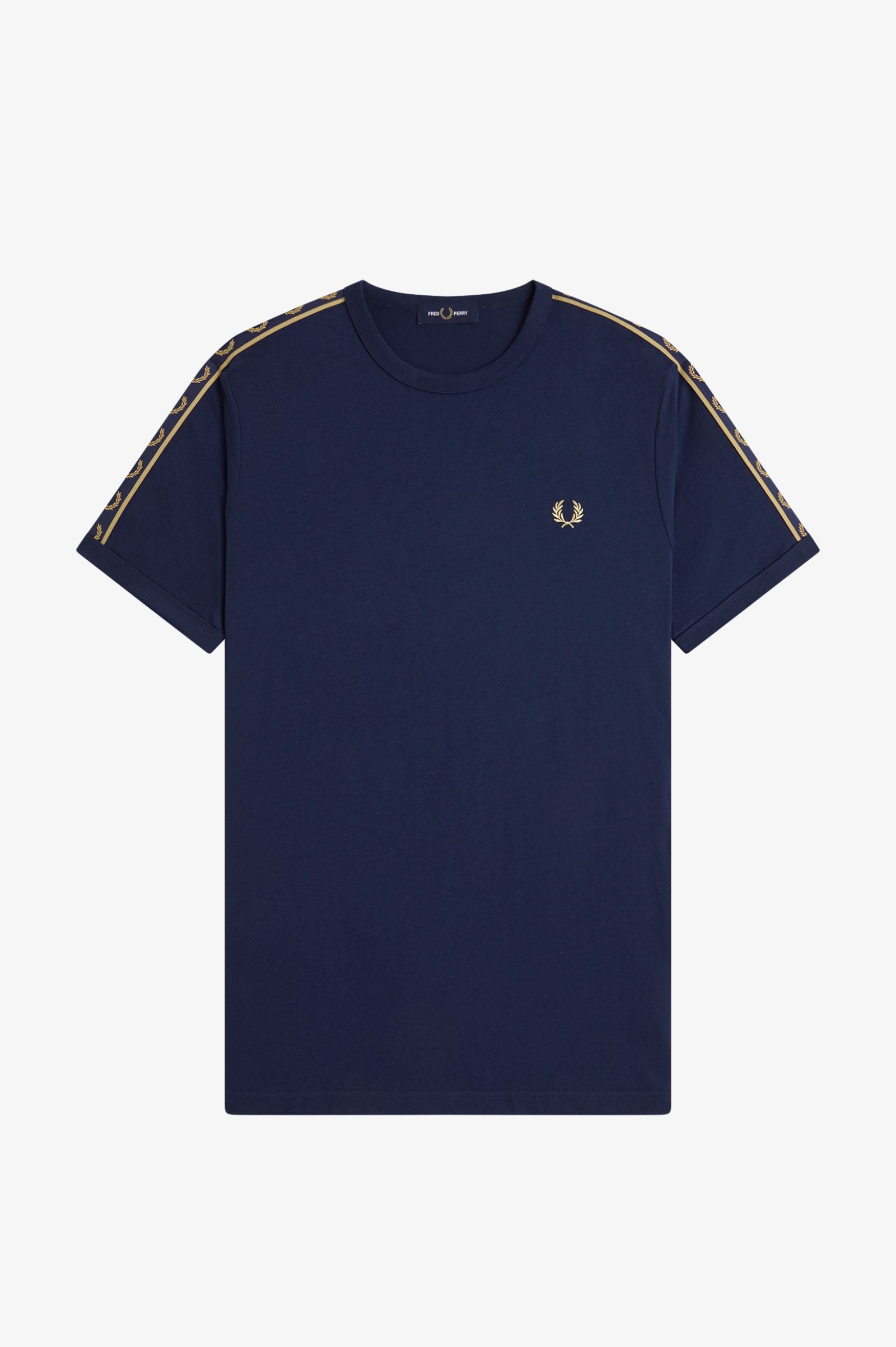 Fred Perry Contrast Tape Ringer T-Shirt - Tennis Blue / Champagne