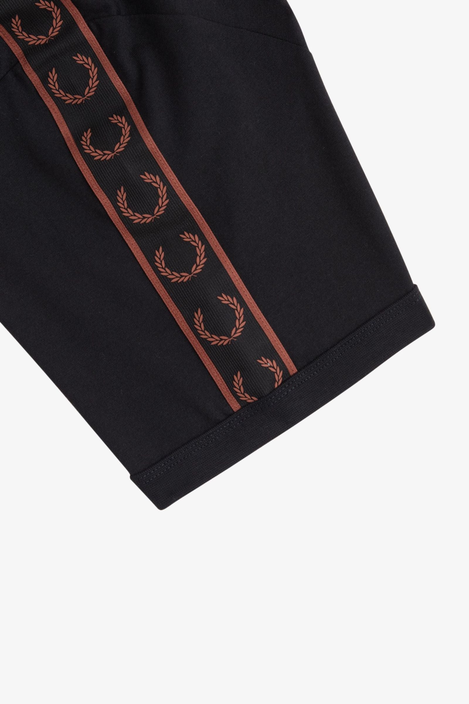 FP Contrast Tape Ringer T-Shirt Fred Perry - Black / Whisky Brown