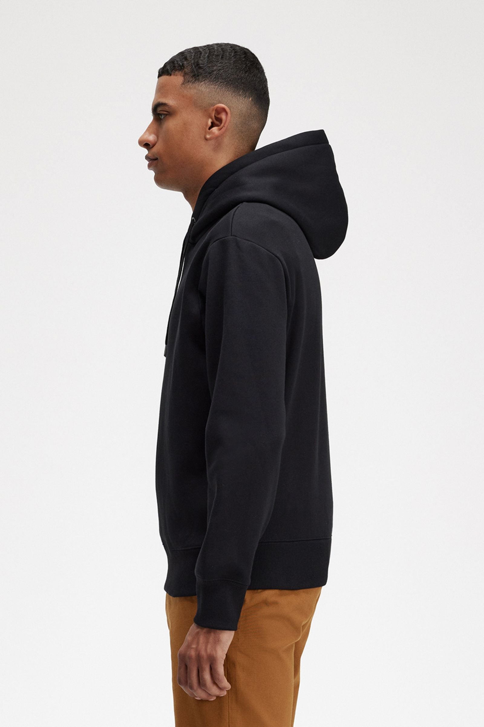 FP Embroidered Hooded Sweatshirt Fred Perry - Black