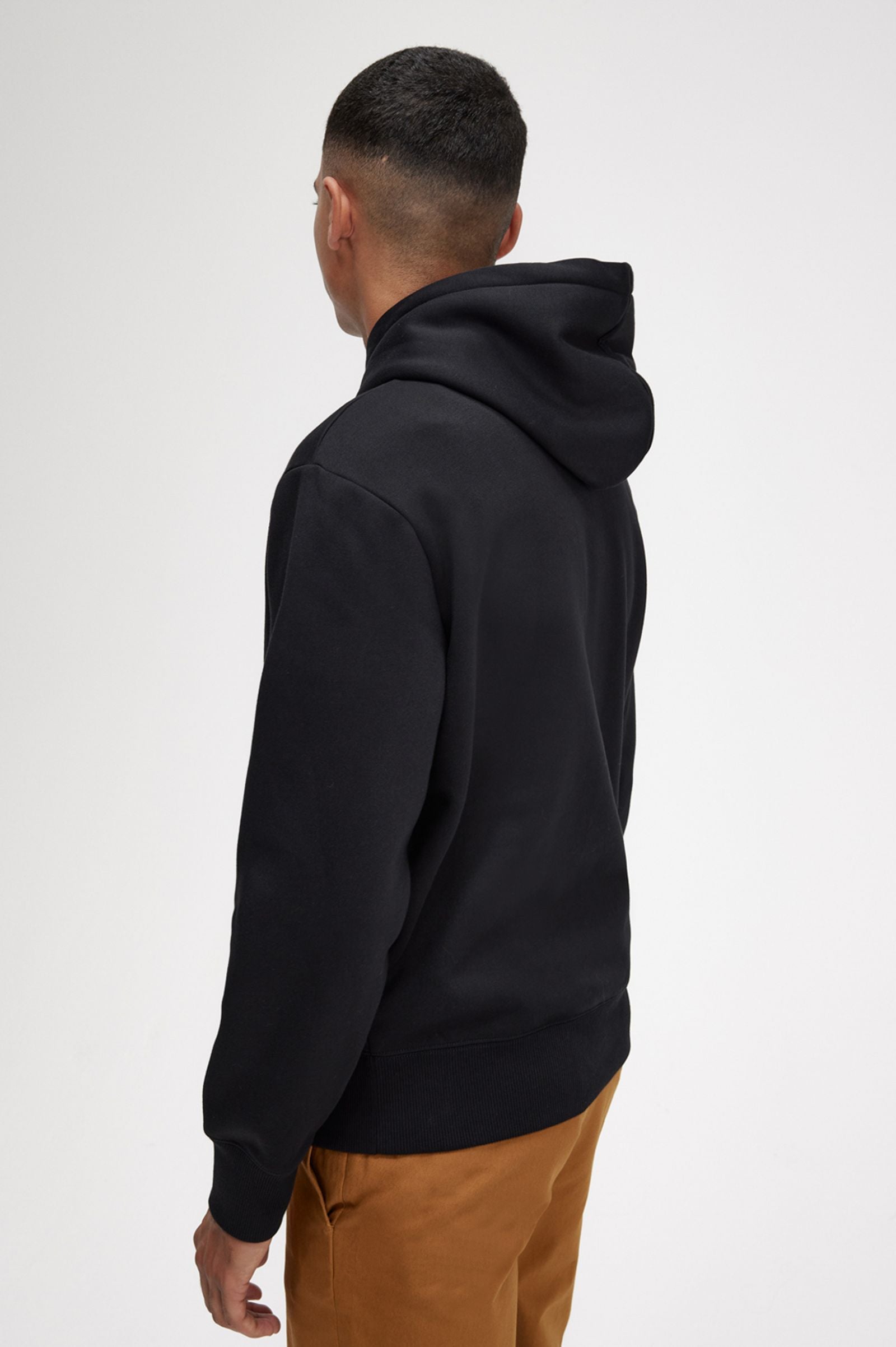 FP Embroidered Hooded Sweatshirt Fred Perry - Black