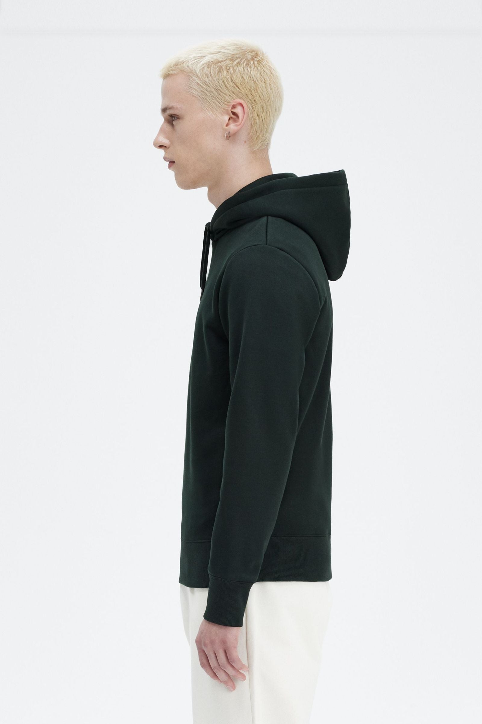 FP Embroidered Hooded Sweatshirt Fred Perry - Night Green