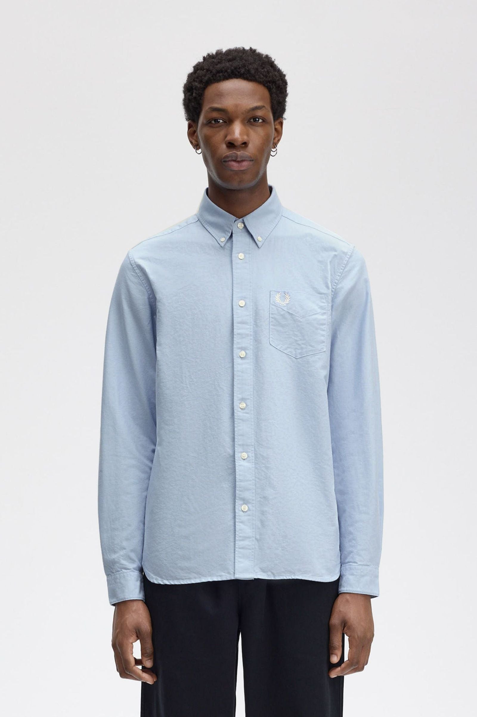 FP Oxford Shirt Fred Perry - Light Smoke