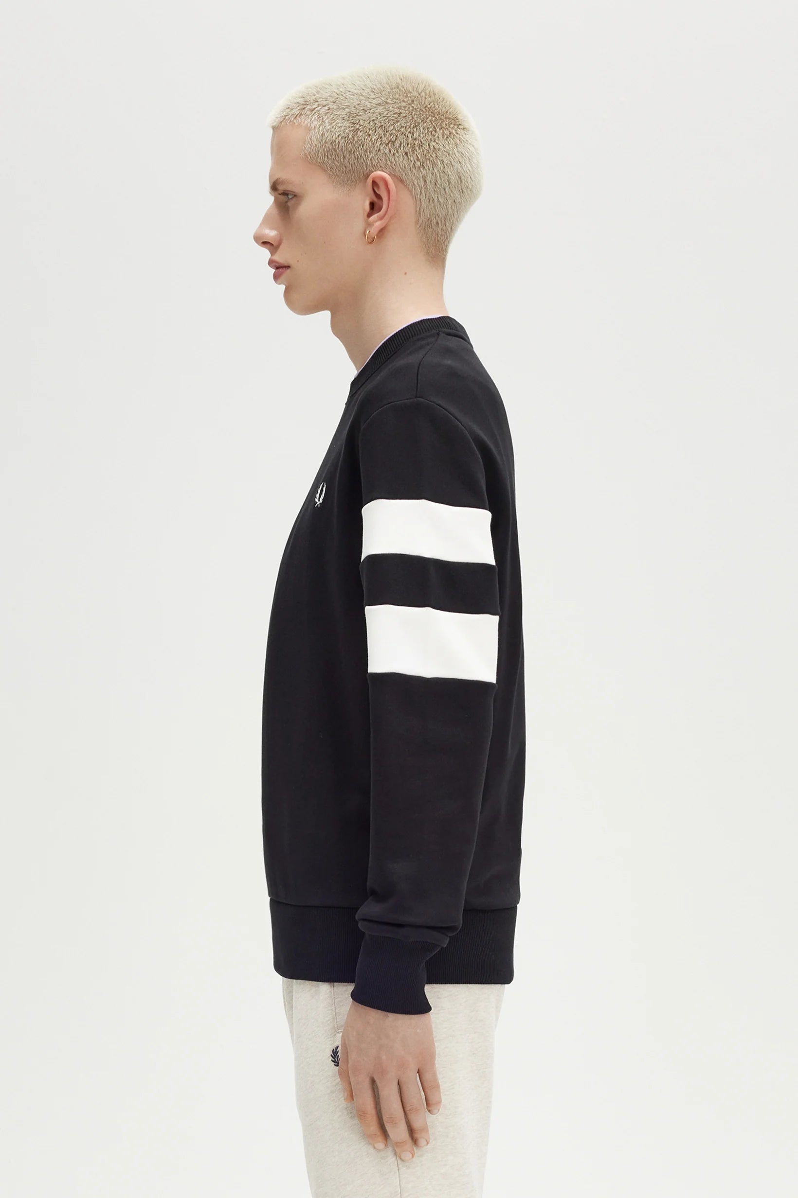 FP Tipped Sleeve Sweatshirt Fred Perry - Black