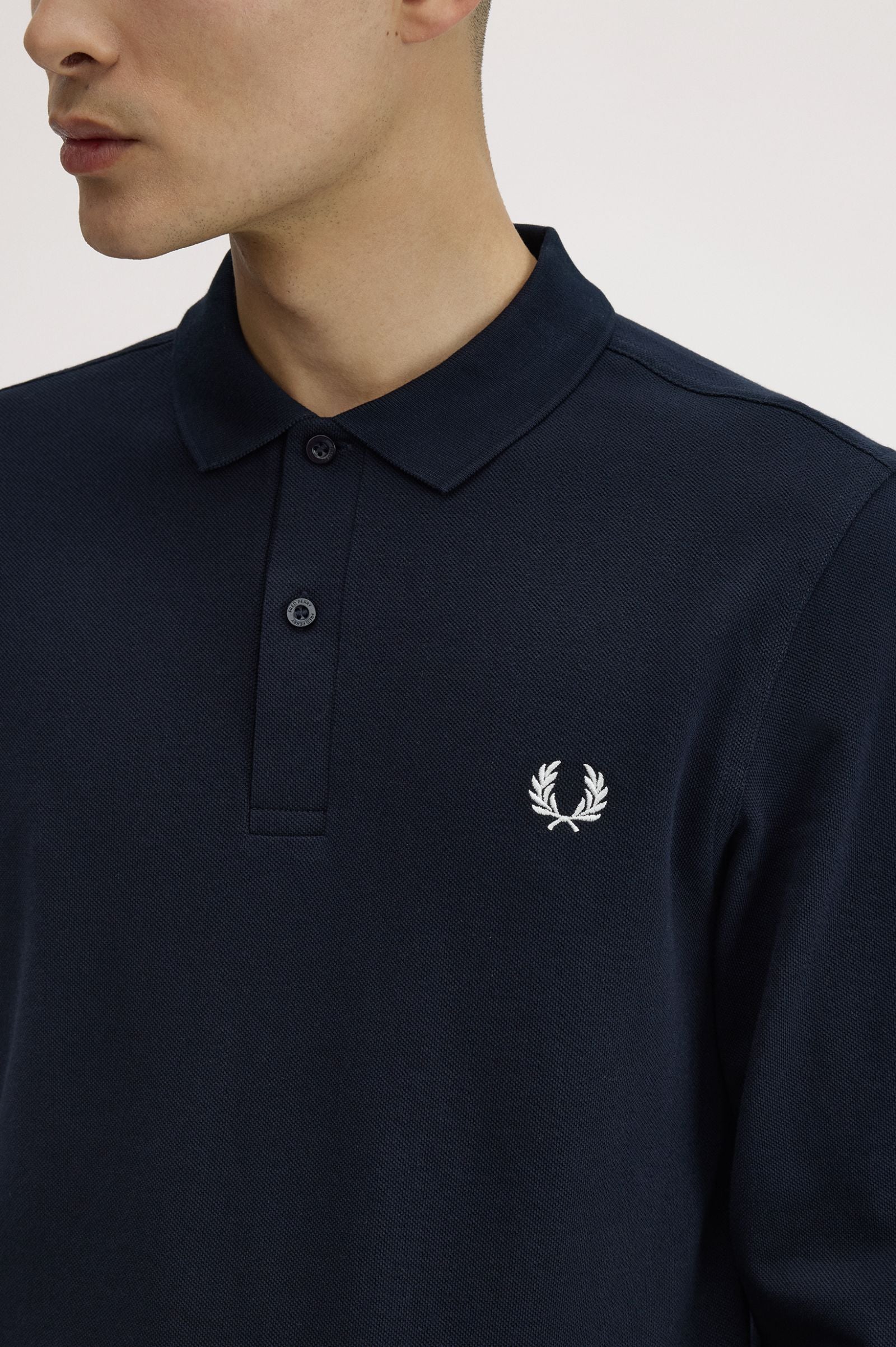 Long Sleeve Fred Perry Shirt AW25 - Navy