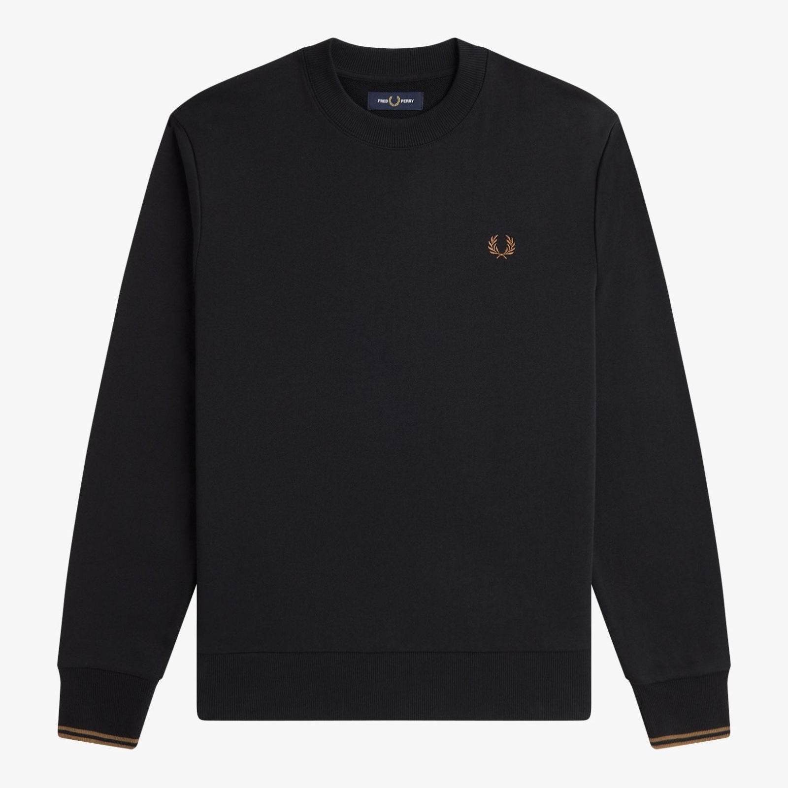 Crew Neck Sweatshirt Fred Perry AW25 - Black / Shaded Stone
