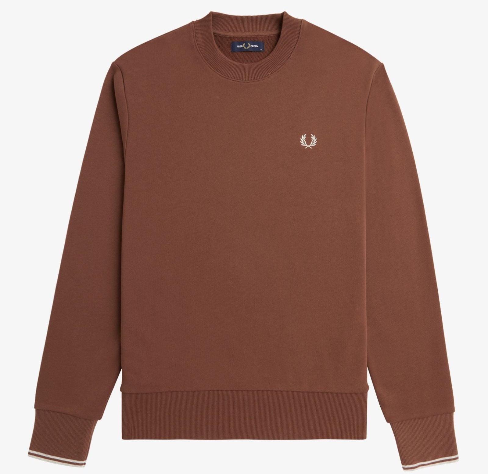 FP Crew Neck SweatShirt Fred Perry - Whisky Brown / Porridge Marl