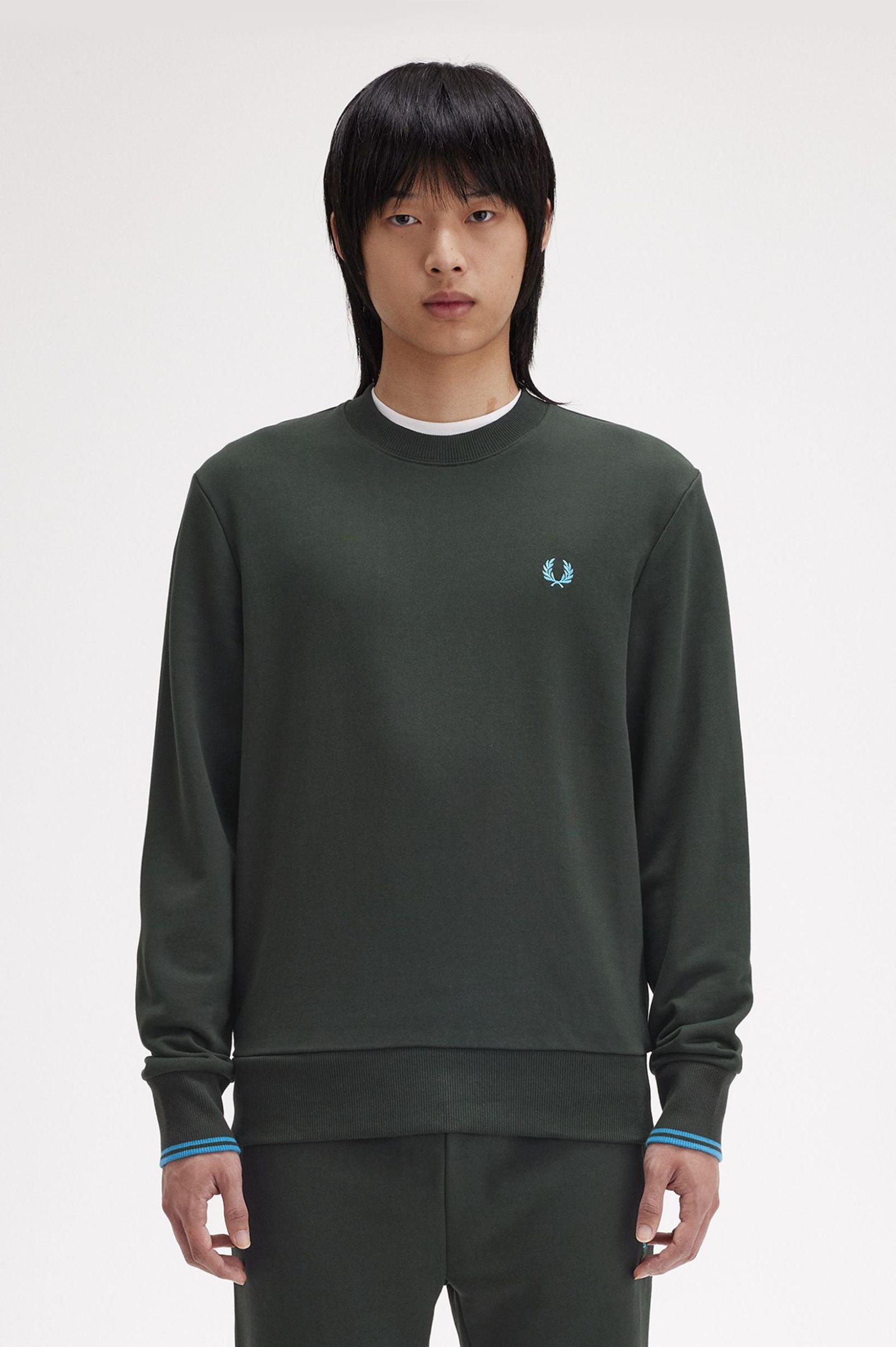 FP Crew Neck SweatShirt Fred Perry - Nightgreen / Ocean