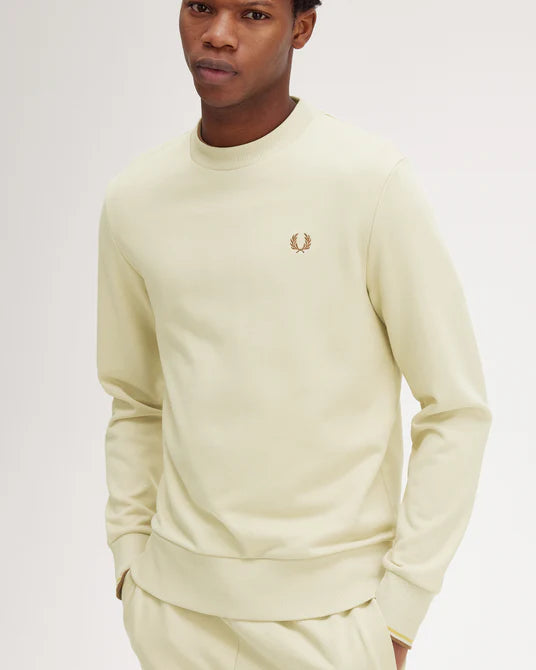 FP Crew Neck SweatShirt Fred Perry - Oatmeal / Whisky Brown