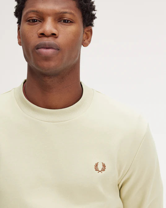 FP Crew Neck SweatShirt Fred Perry - Oatmeal / Whisky Brown