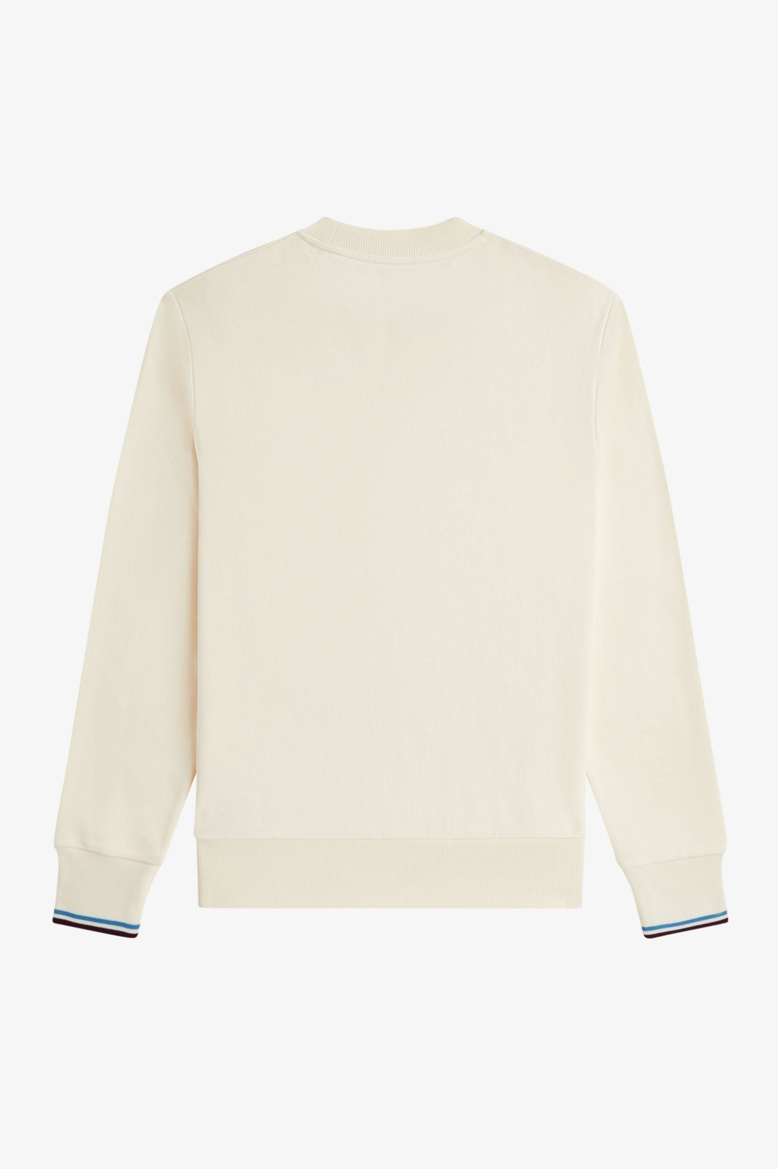 Crew Neck Sweatshirt Fred Perry AW25 - Ecru / Court Blue / Oxblood