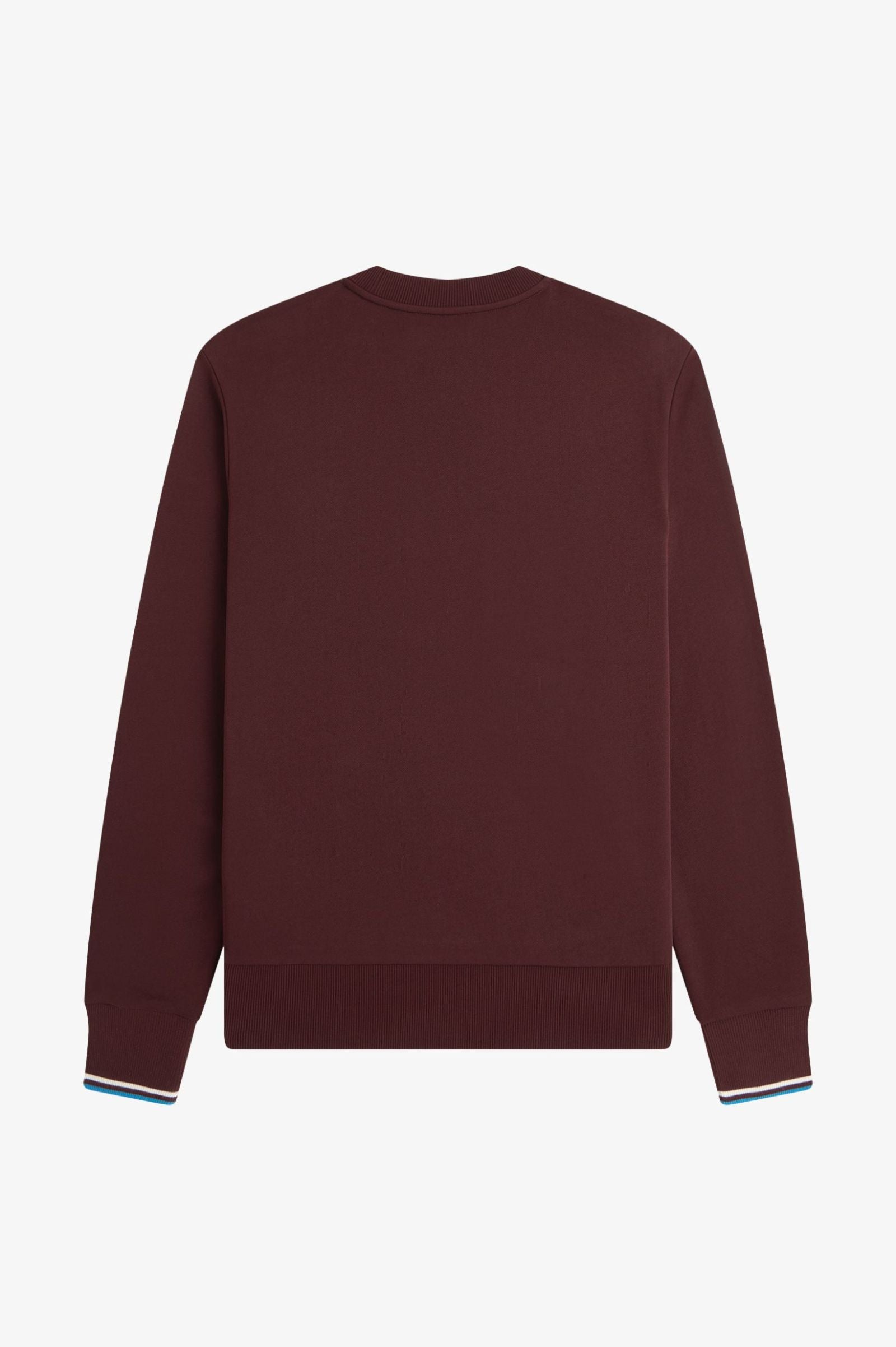 Crew Neck Sweatshirt Fred Perry AW25 - Oxblood / Ecru / Court Blue