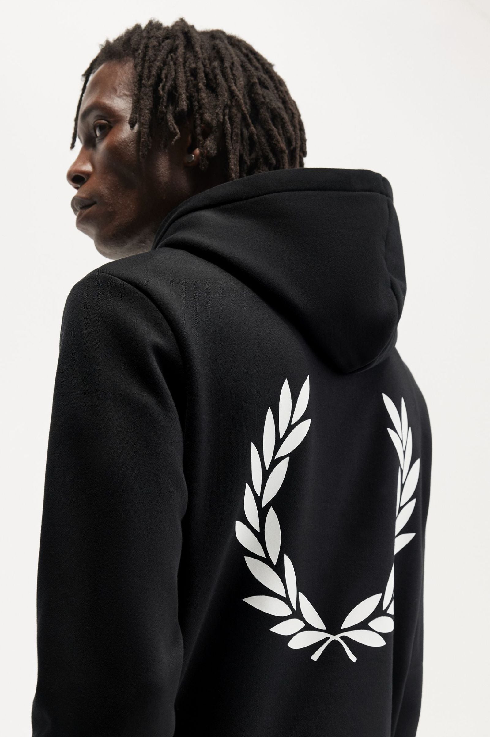 FP Double Graphic Hooded Sweatshirt Fred Perry - Black