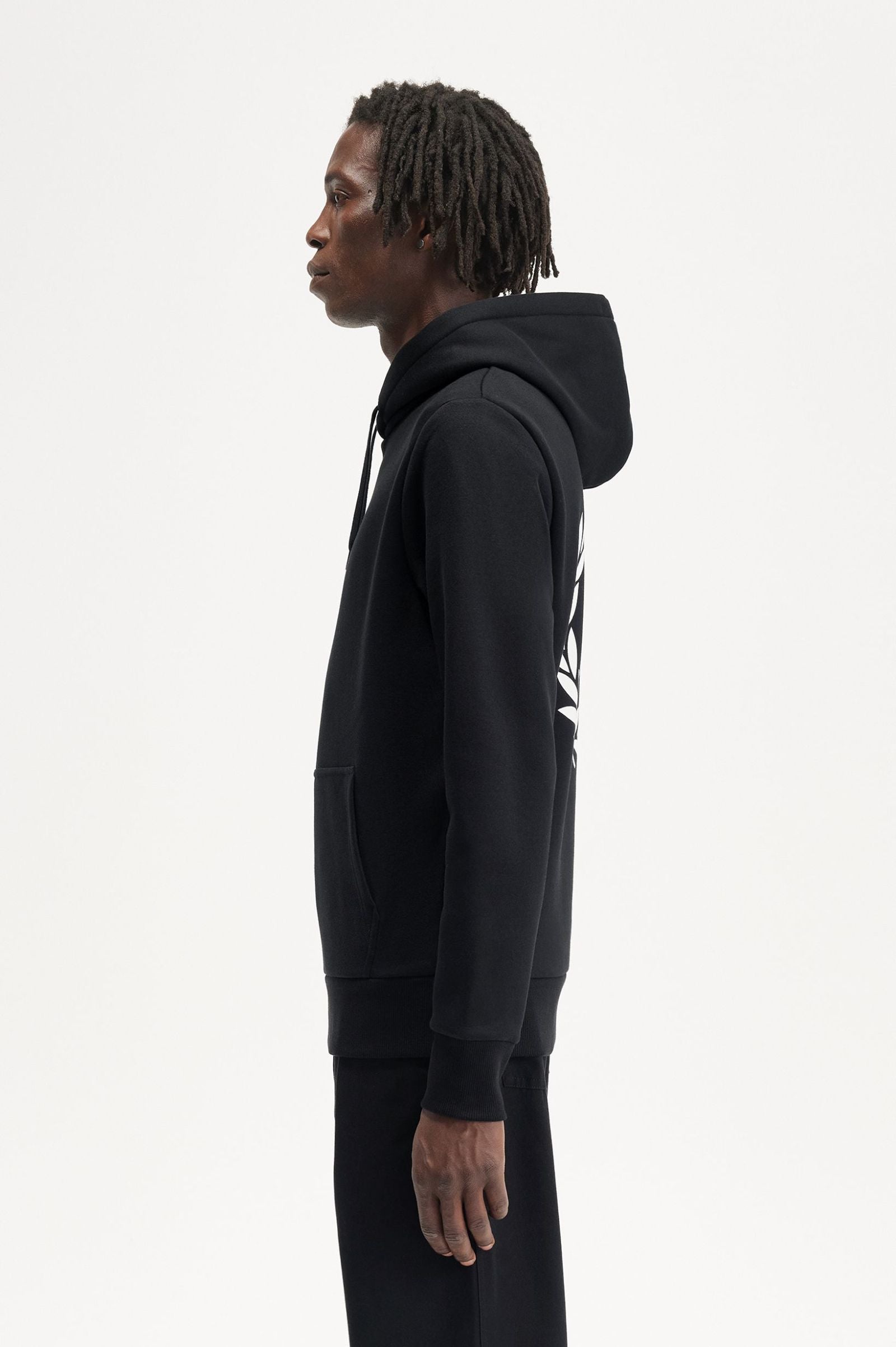 FP Double Graphic Hooded Sweatshirt Fred Perry - Black