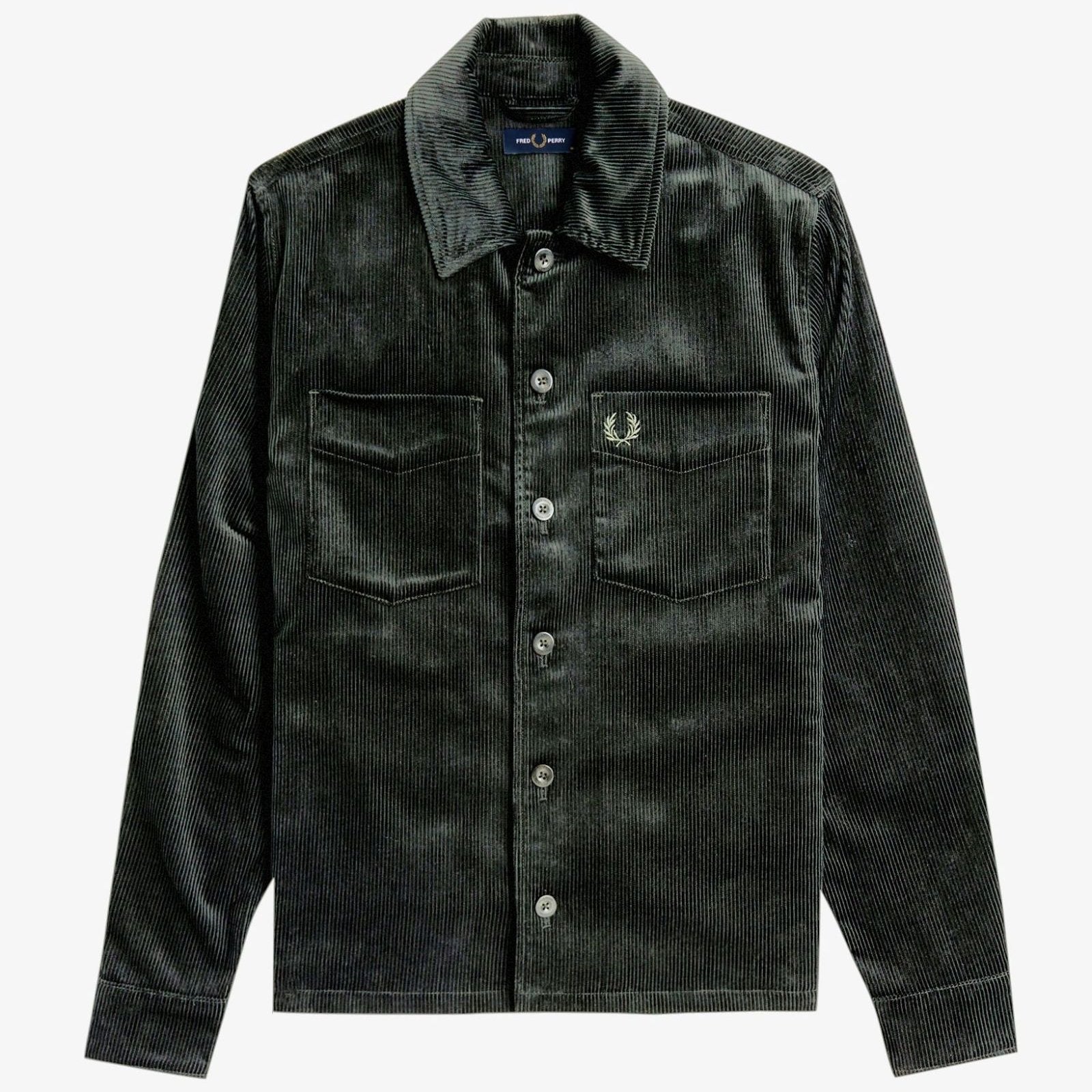 FP Corduroy Overshirt Fred Perry - Night Green