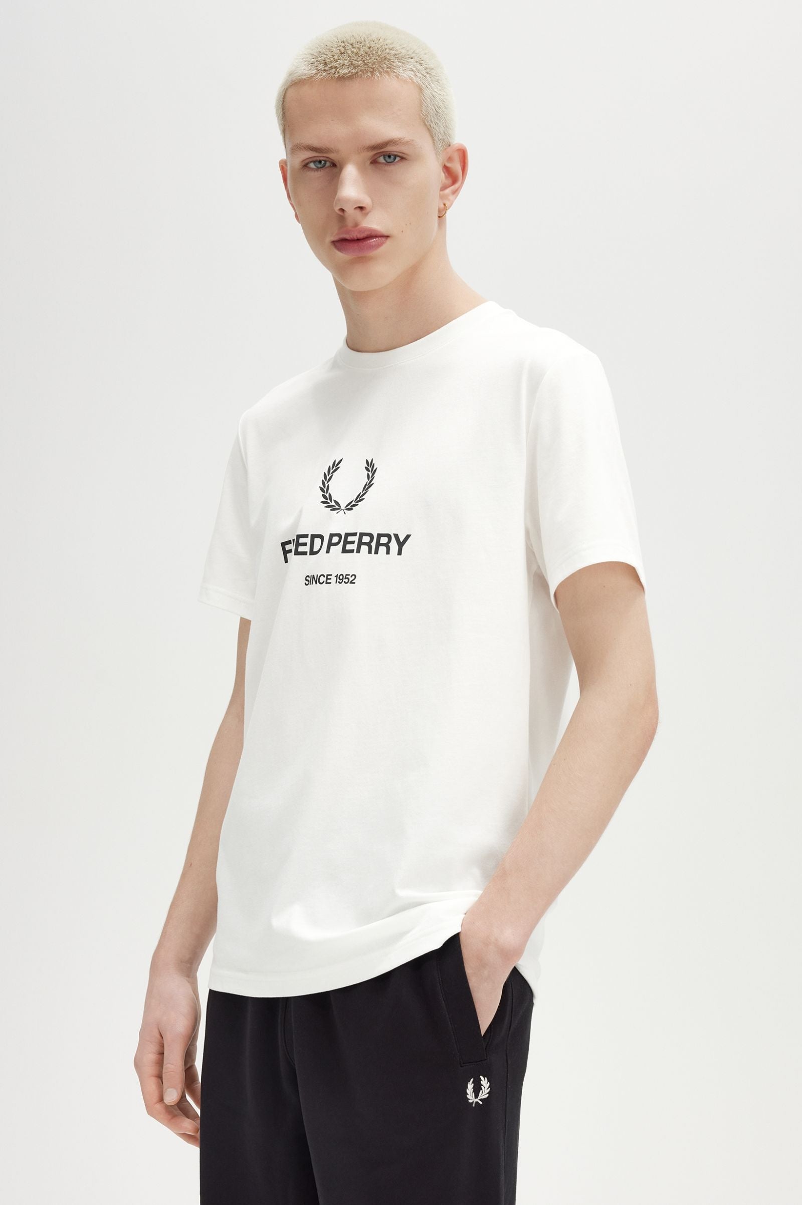 FP Fred Perry Graphic T-Shirt - Snow White