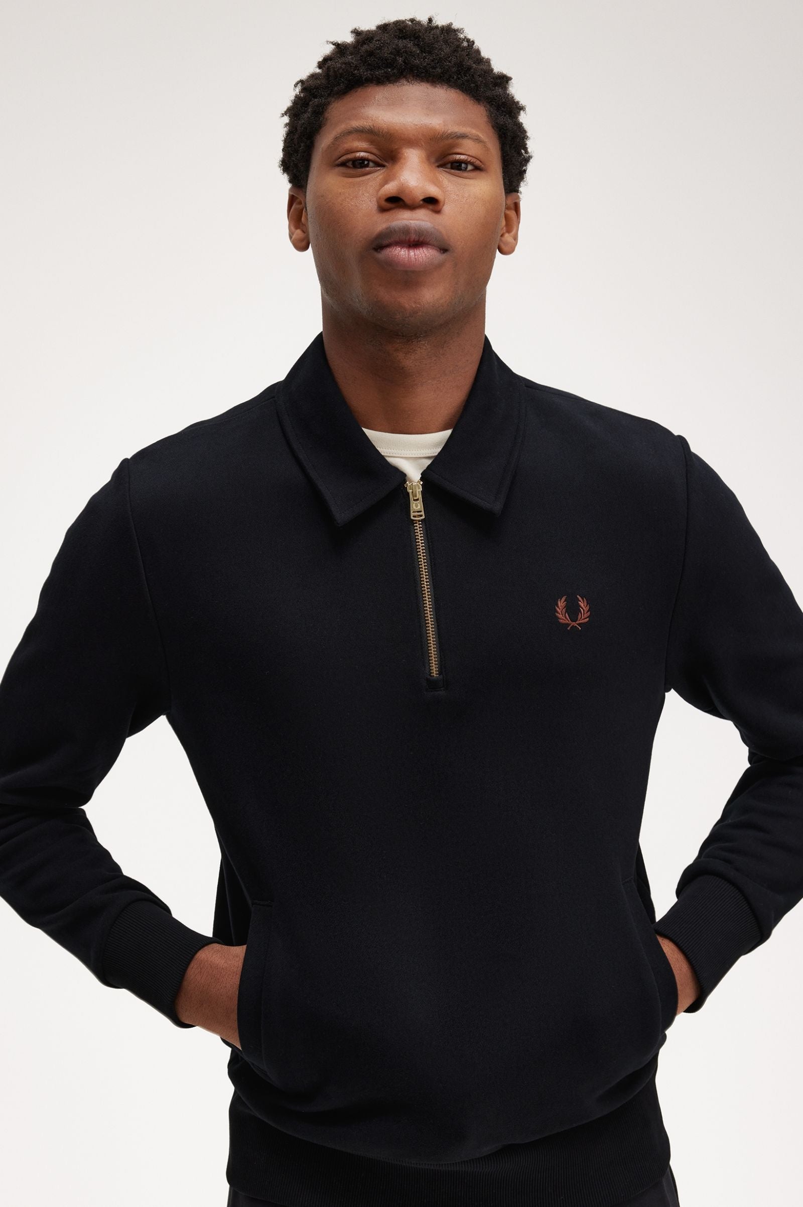 FP Half Zip Sweatshirt Fred Perry - Black