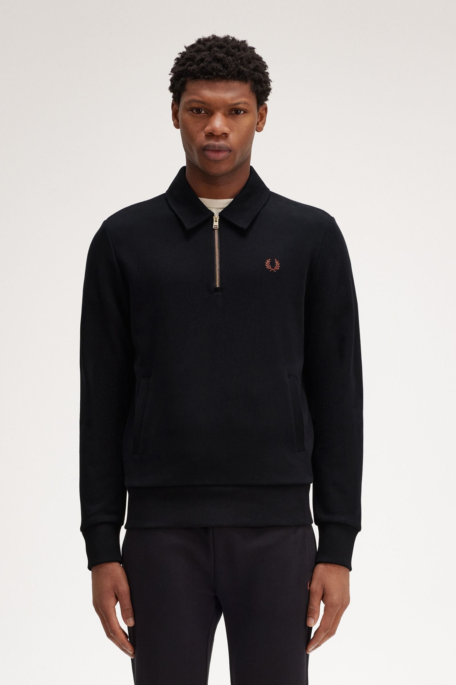 FP Half Zip Sweatshirt Fred Perry - Black