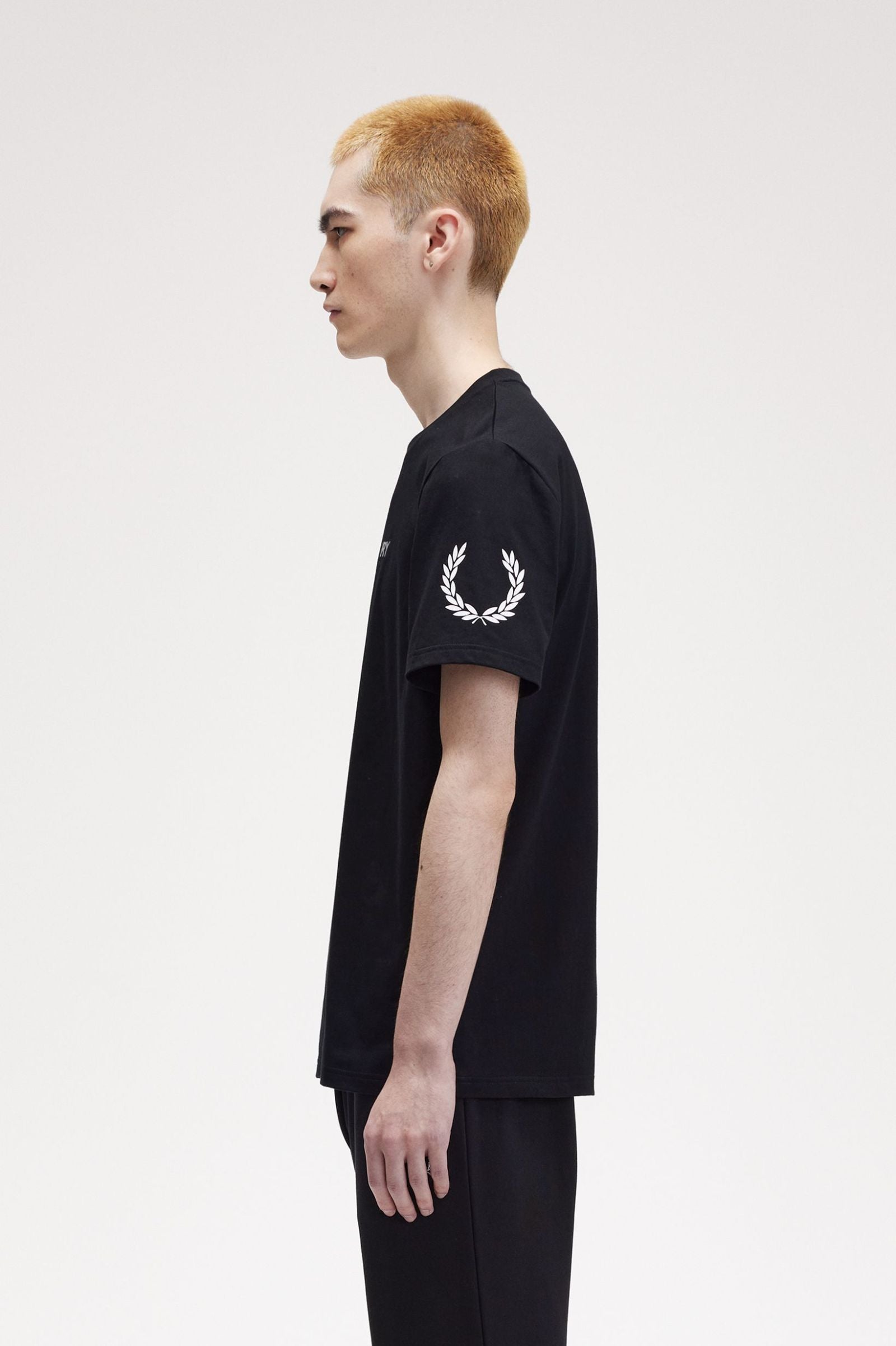 FP Double Branded Graphic T-Shirt Fred Perry - Black