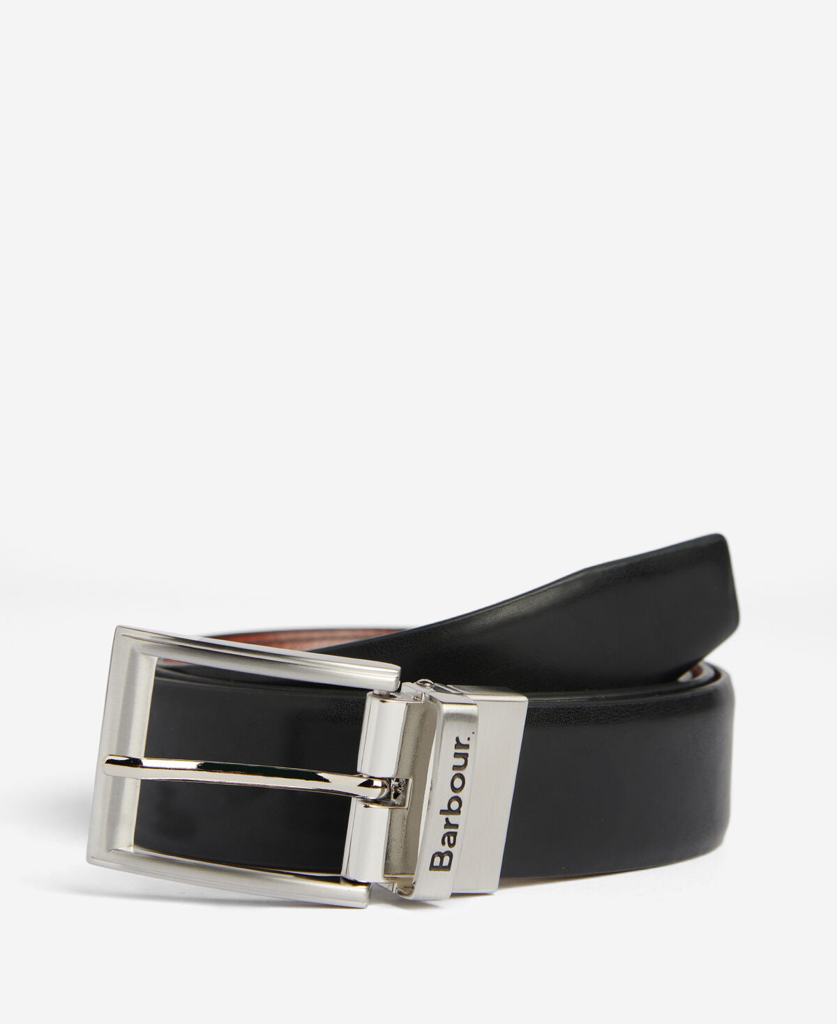 Barbour – Fife Reversible Leather Belt – Black/Chestnut Brown
