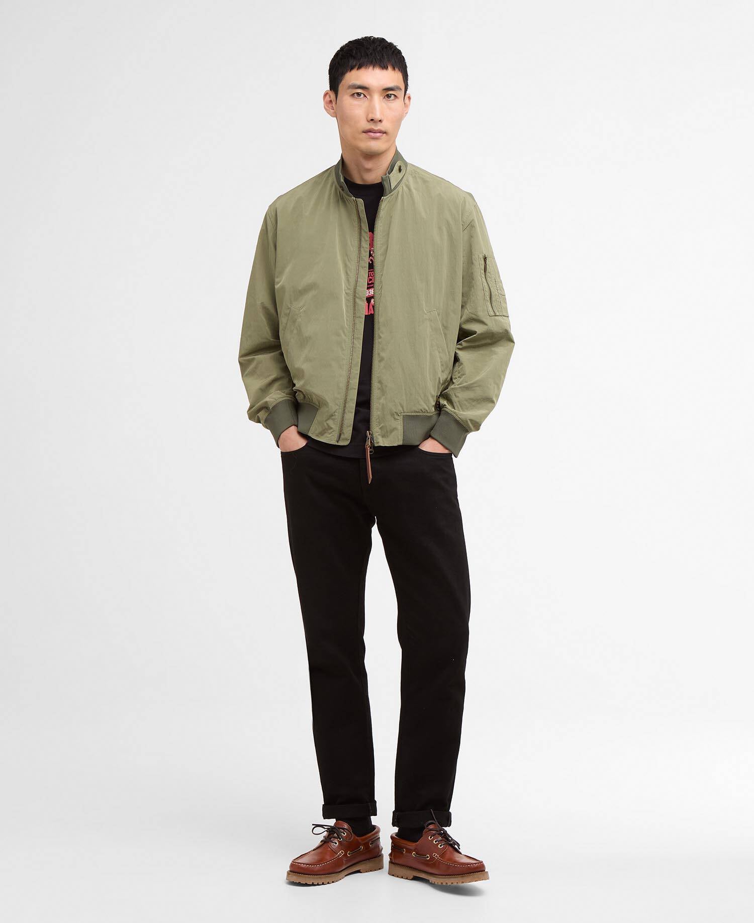 Fenton Casual Jacket Barbour International - Burnt Olive