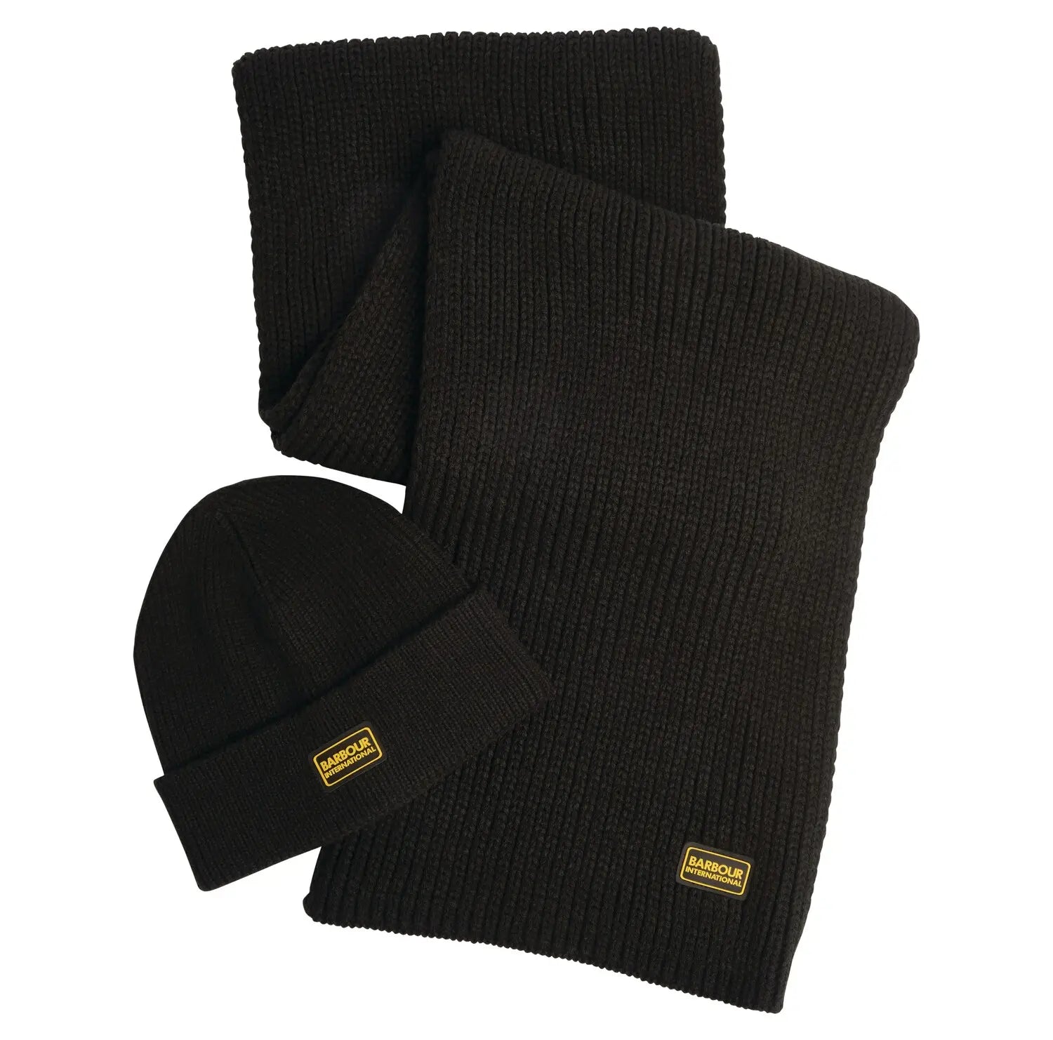 Sweeper Legacy Beanie & Scarf Gift Set AW25 Barbour International - Black