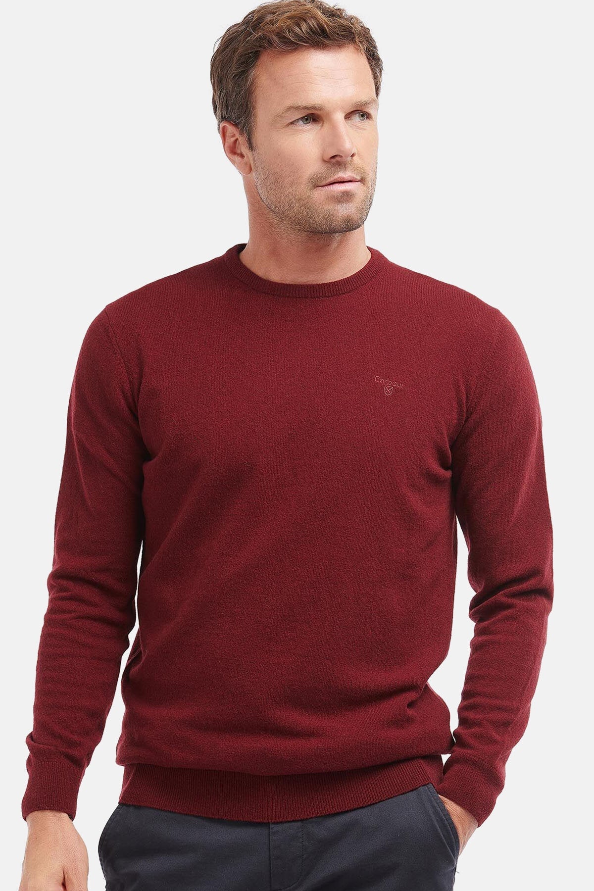 Essential L/Wool Crew Neck Fw24 Knitwear -  Ruby