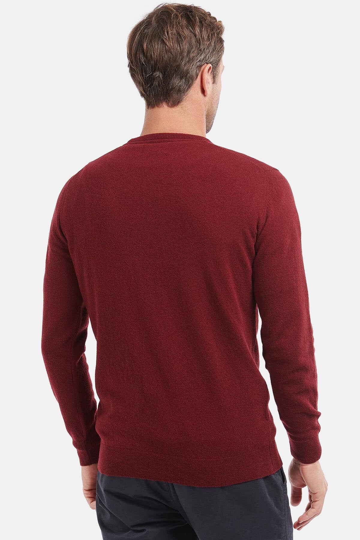 Essential L/Wool Crew Neck Fw24 Knitwear -  Ruby