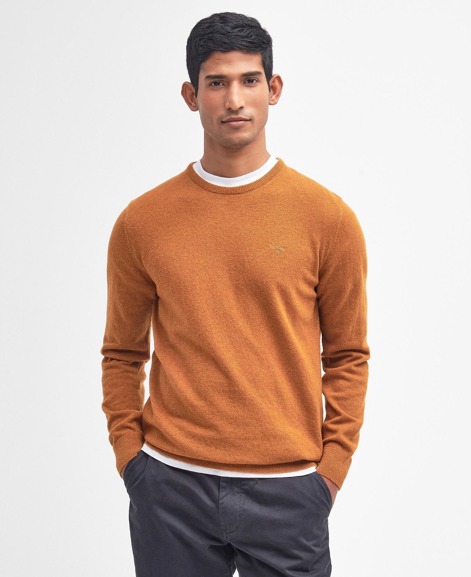 Essential L/Wool Crew Neck Fw24 Knitwear -  Dark Copper