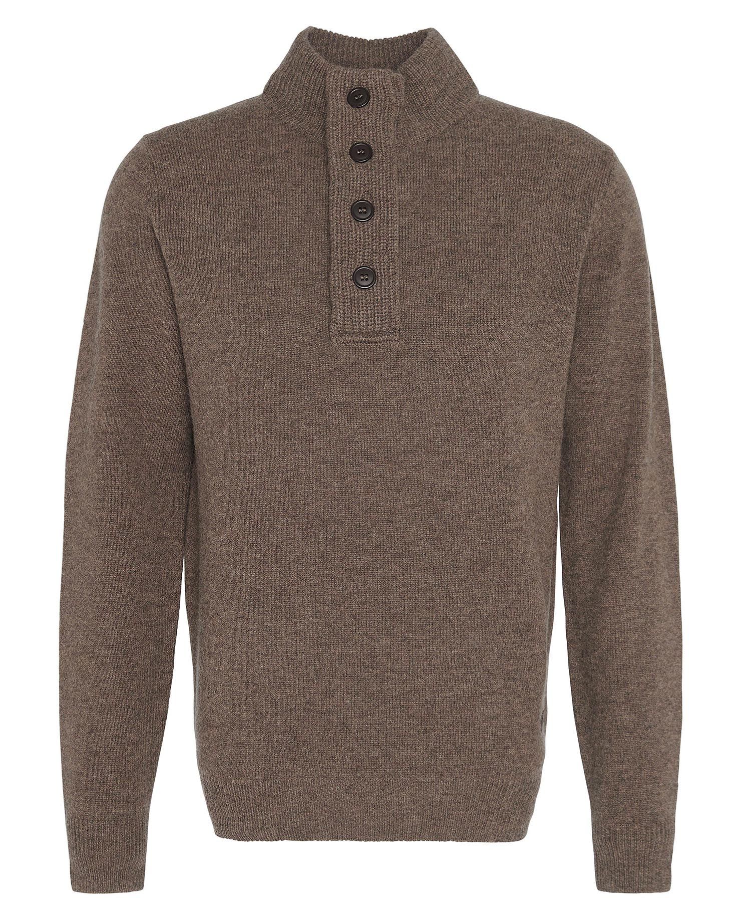 Essential Patch Half Zip Fw24 Barbour Knitwear - Dark Stone