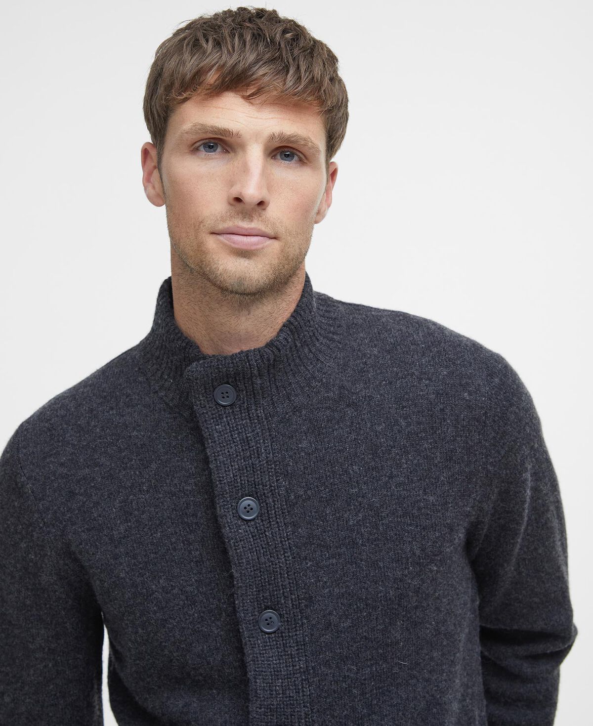 Barbour – Essential Patch Zip Through – Charcoal Marl