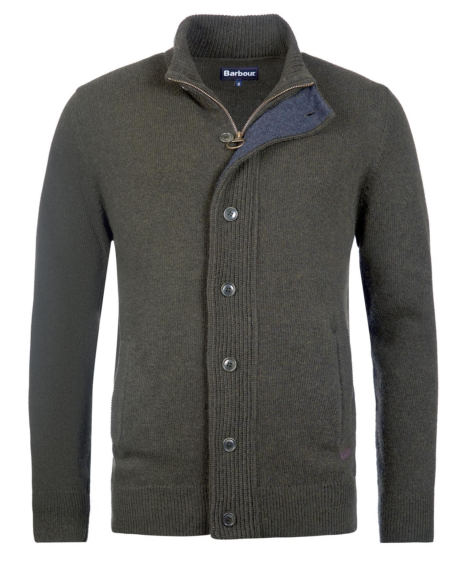 Essential Patch Zip Through Fw24 Knitwear Barbour - Seawood