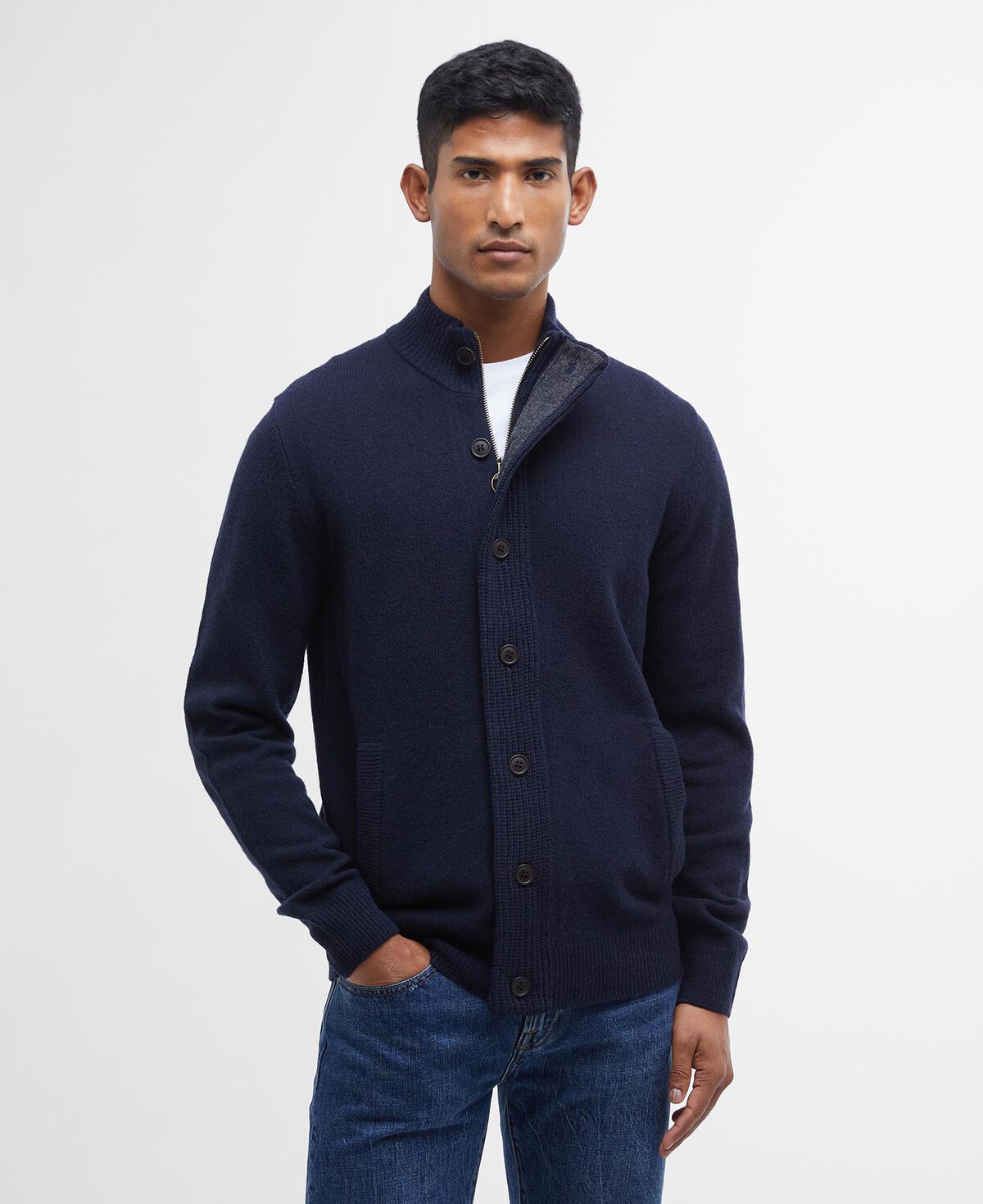Barbour – Essential Patch Zip Through – Navy
