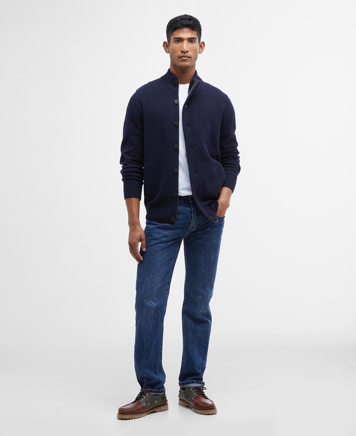 Barbour – Essential Patch Zip Through – Navy