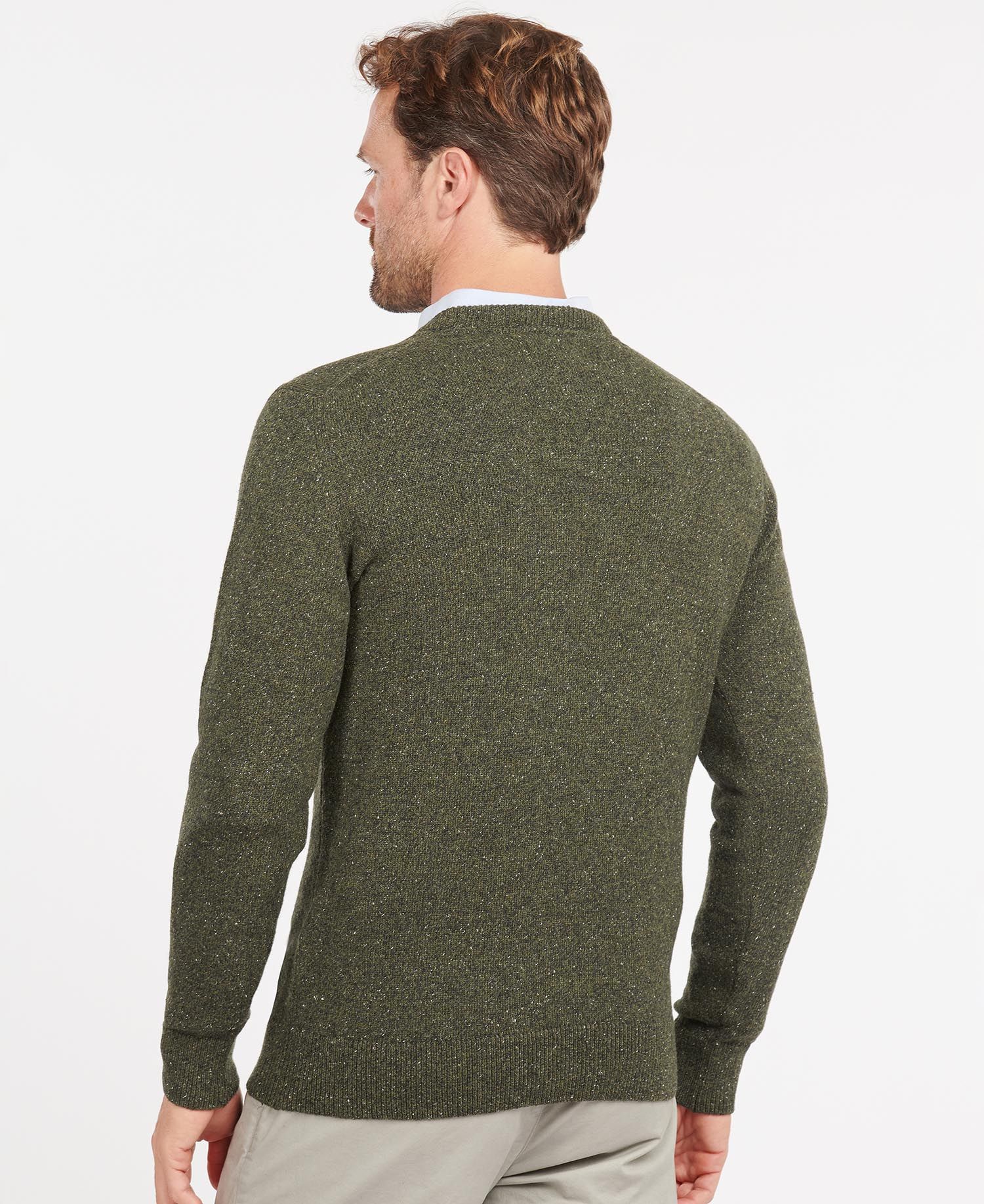 Essential Tisbury Crew Fw24 Knitwear Barbour - Dark Seaweed