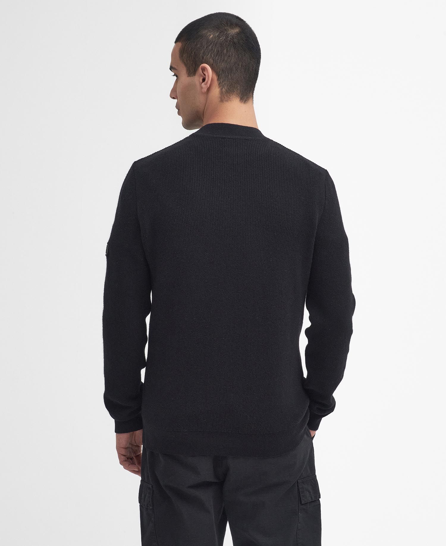 Crawley Crew Neck Jumper Fw24 Barbour International - Black