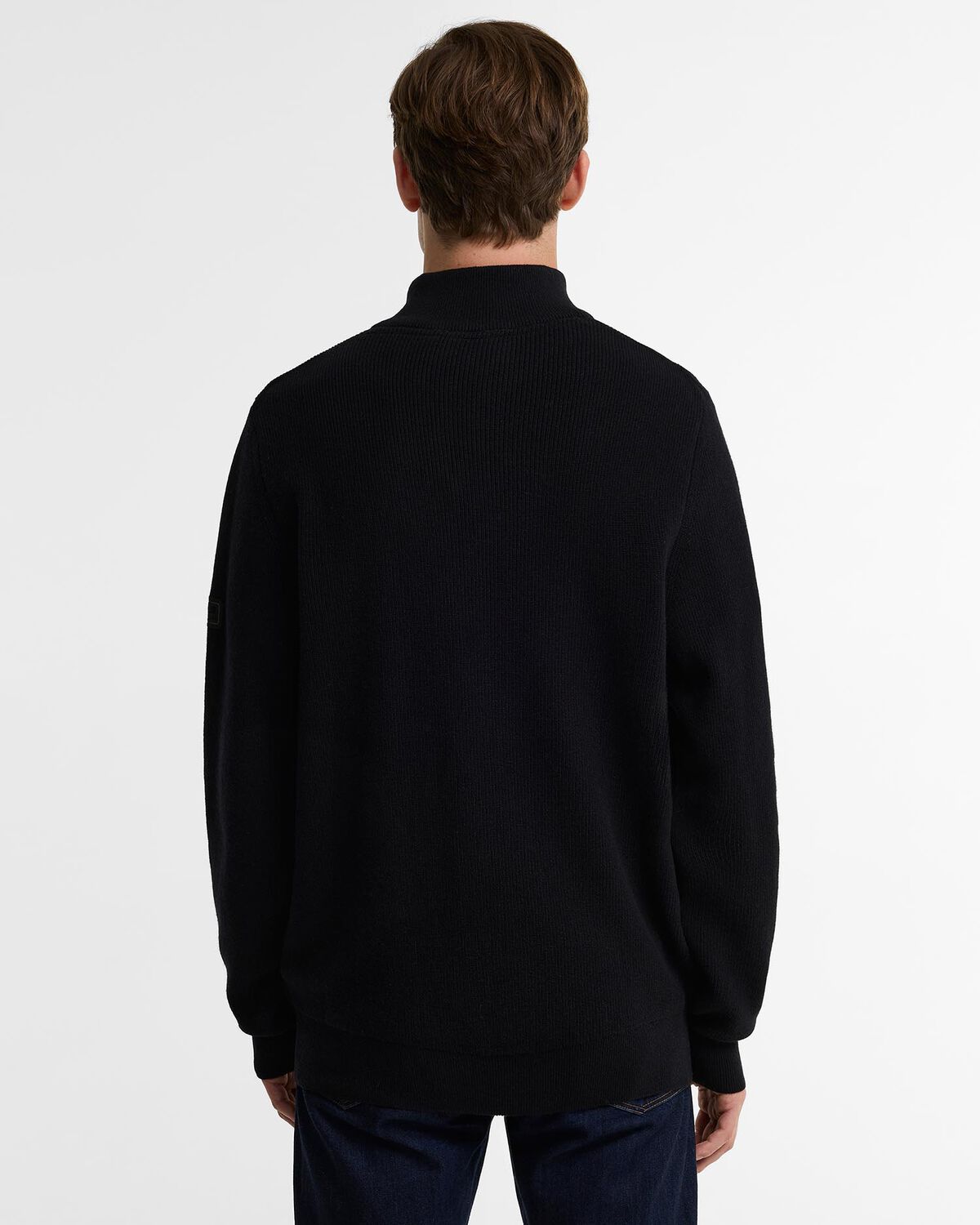 Barbour International – Crawley Funnel Neck Jumper – Black