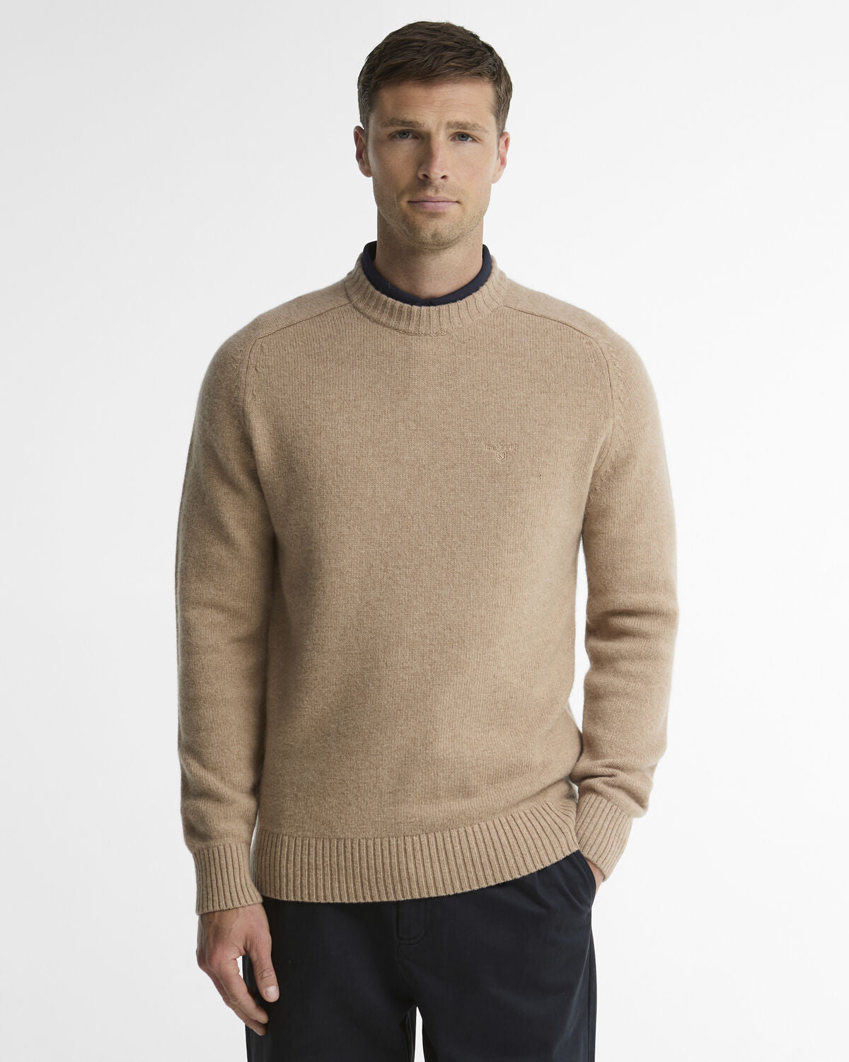 Barbour – Newtown Crew Neck Sweater – Washed Stone