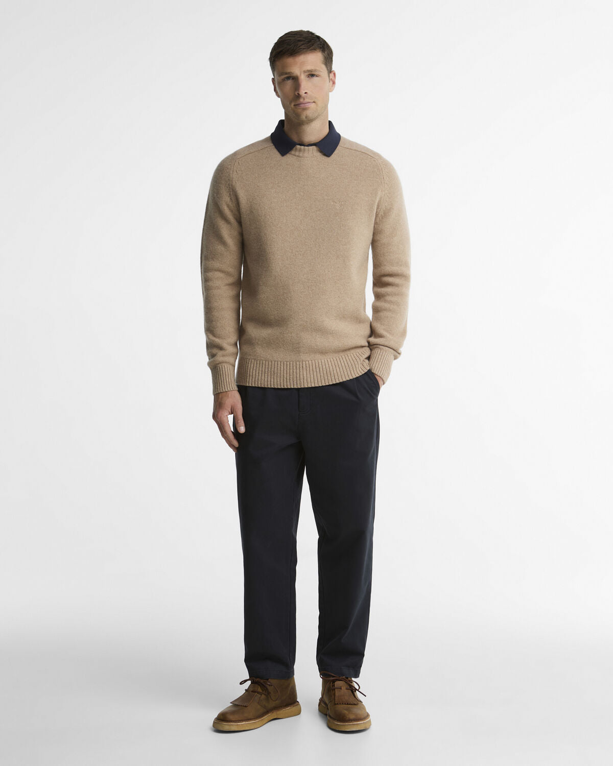 Barbour – Newtown Crew Neck Sweater – Washed Stone