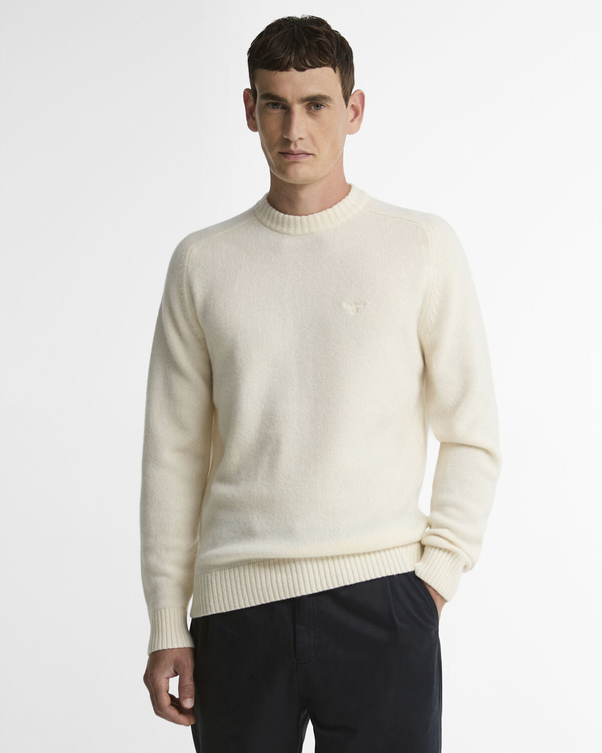Barbour – Newtown Crew Neck Sweater – Antique White