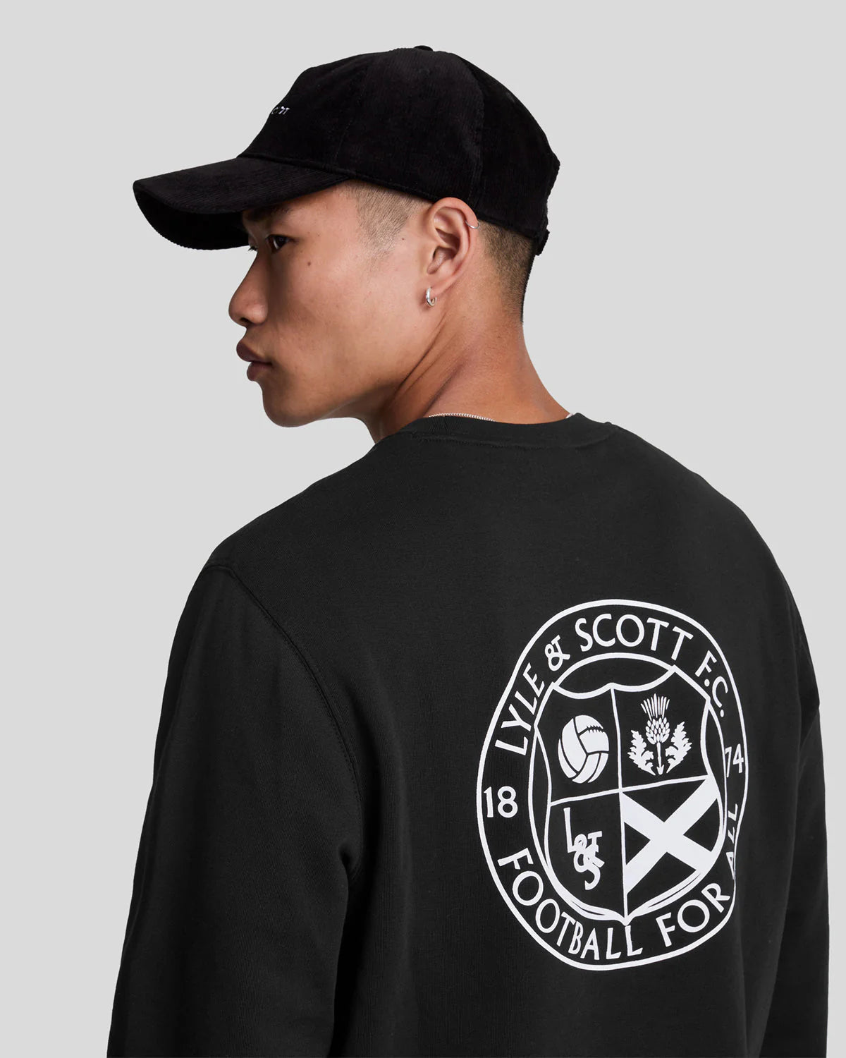 Football for All Graphic Sweatshirt Lyle & Scott - Jet Black